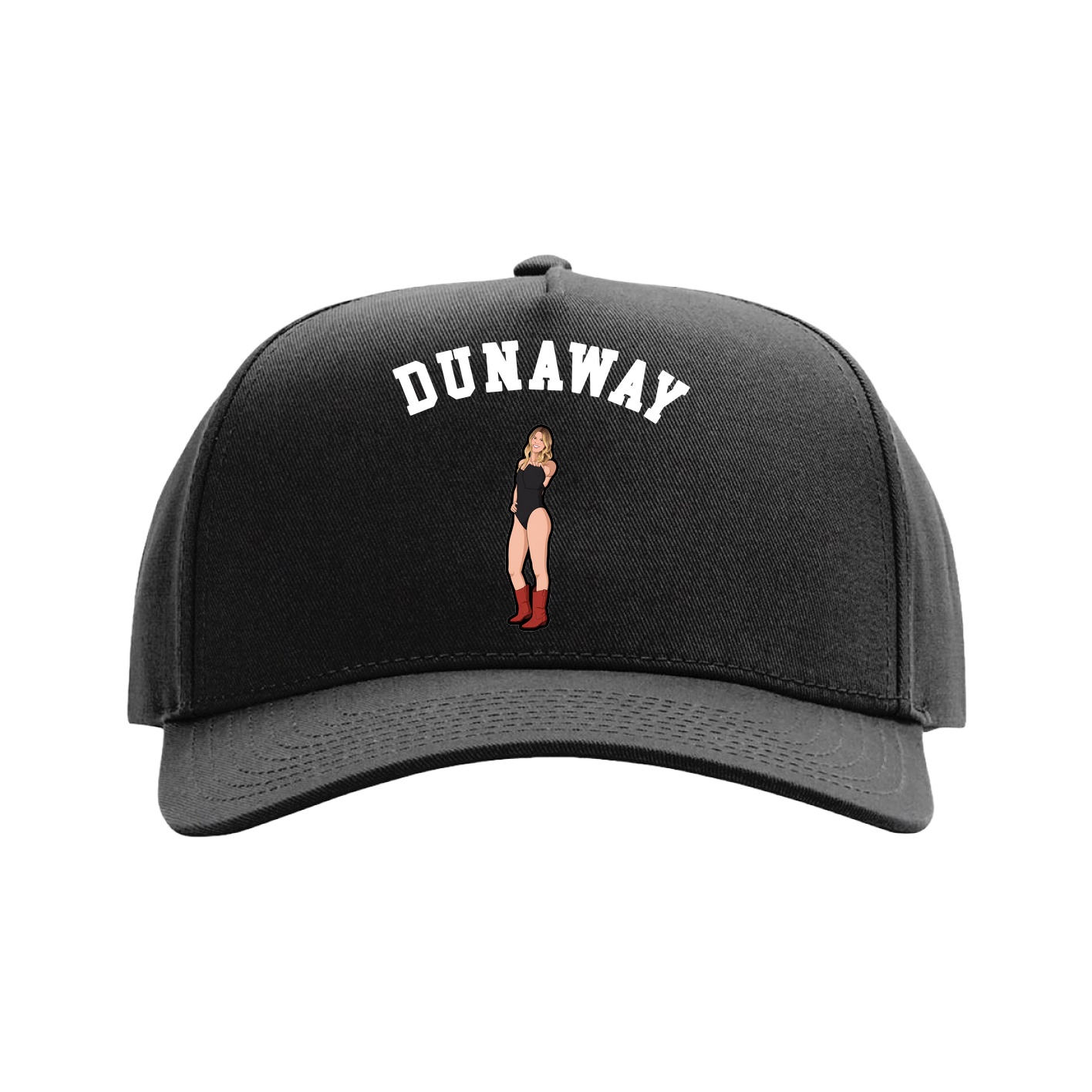 Full Fabric Five-Panel Champ Cap — Shirsey Arch in Black
