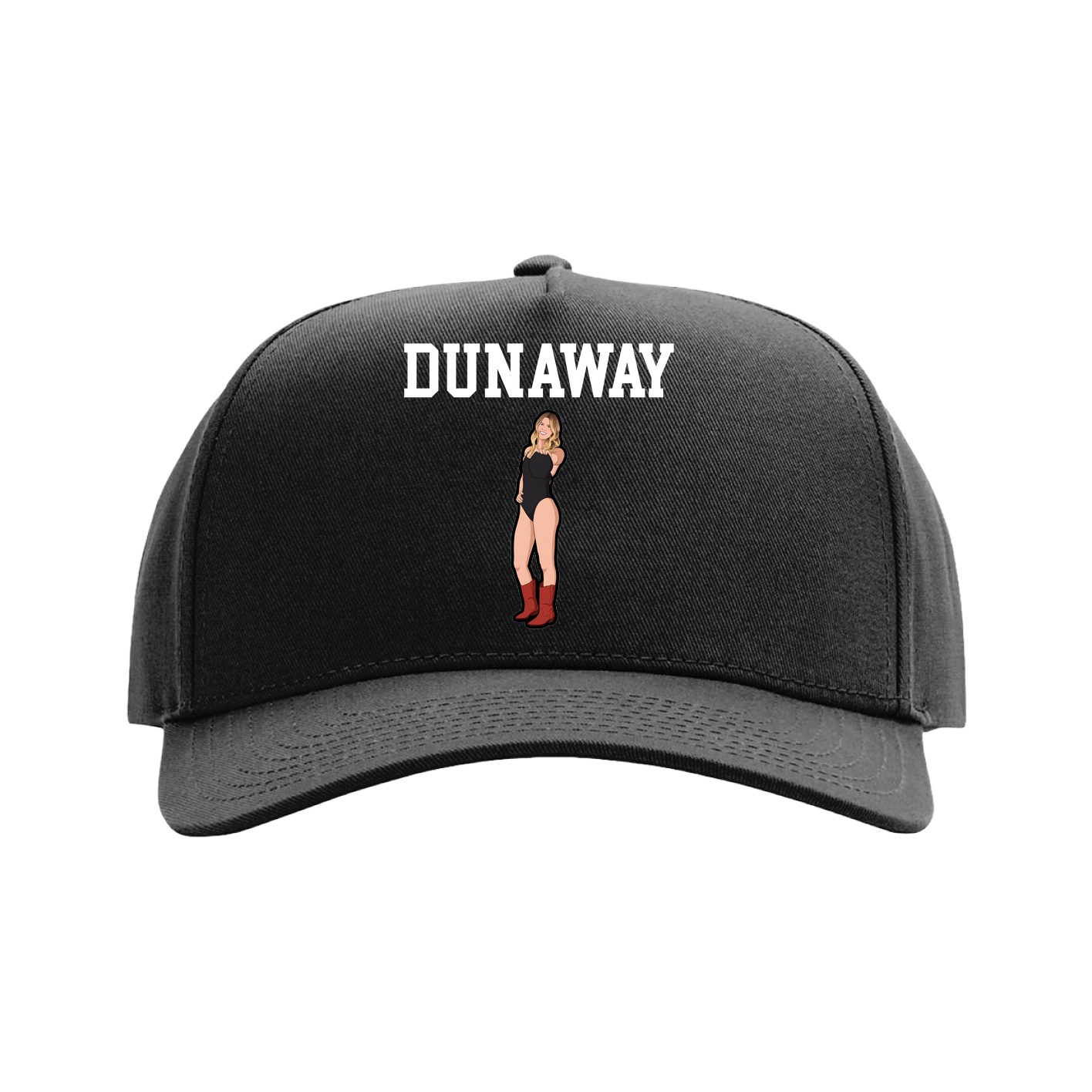 Full Fabric Five-Panel Champ Cap — Shirsey in Black