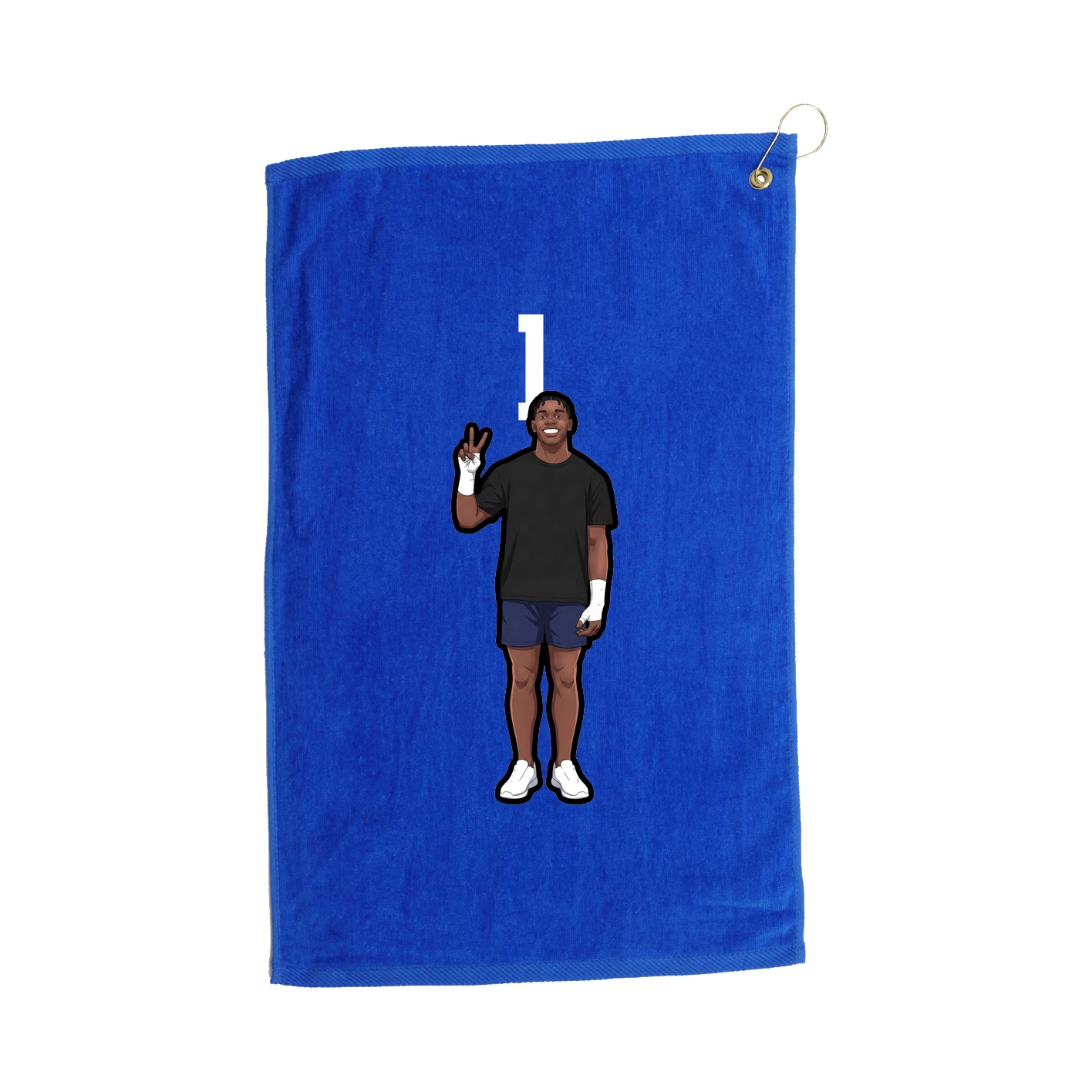 Golf Towel — Number Top in Royal