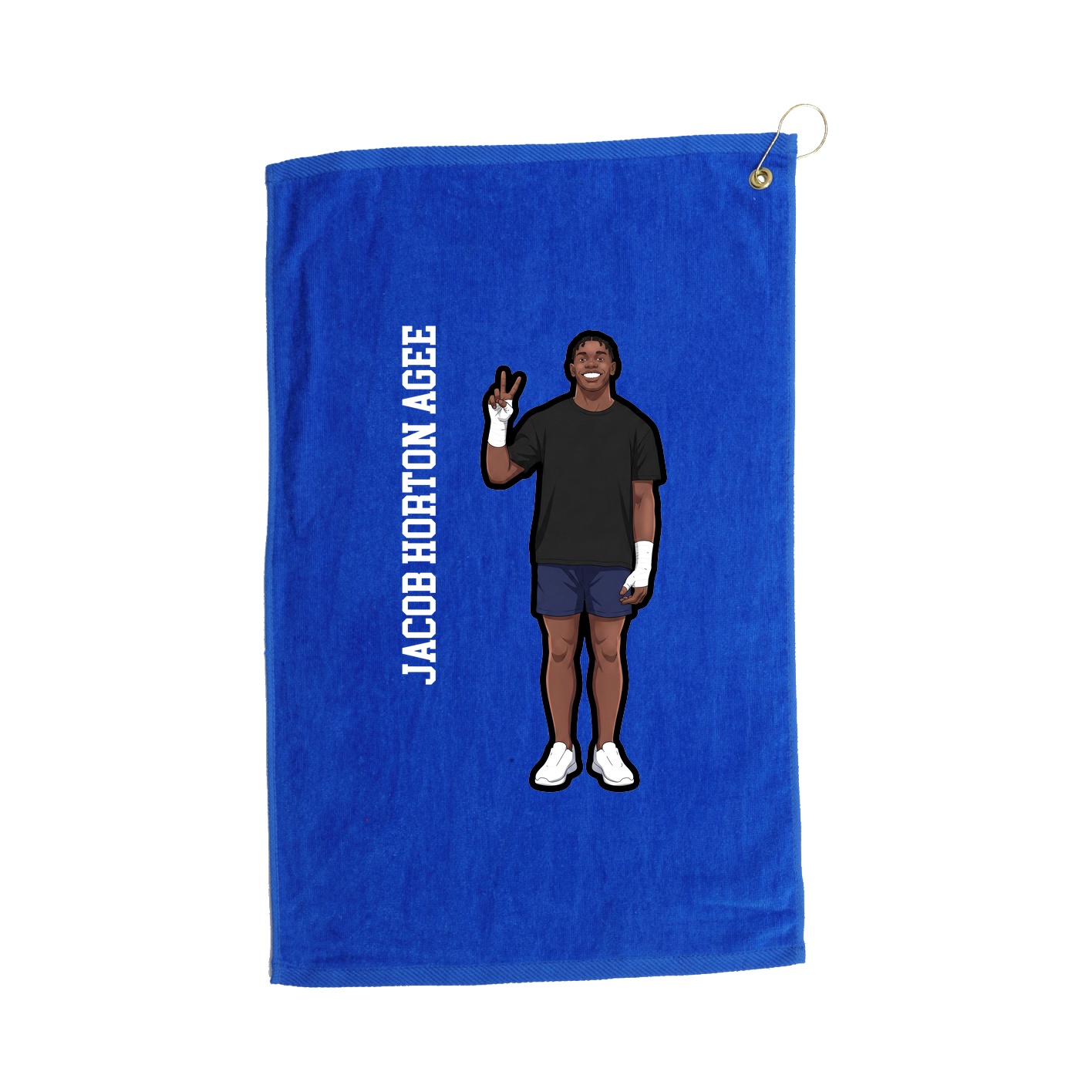 Golf Towel — Name Vertical in Royal