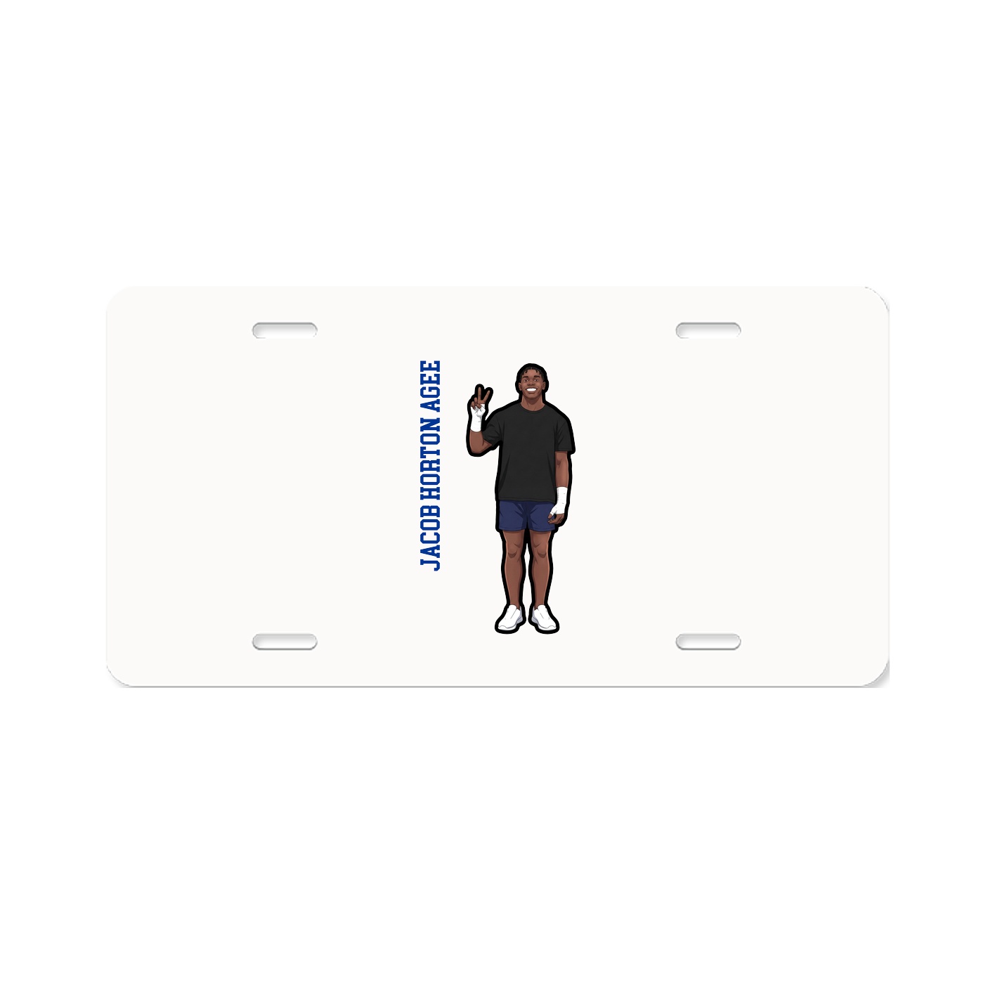 License Plate — Name Vertical in Classic