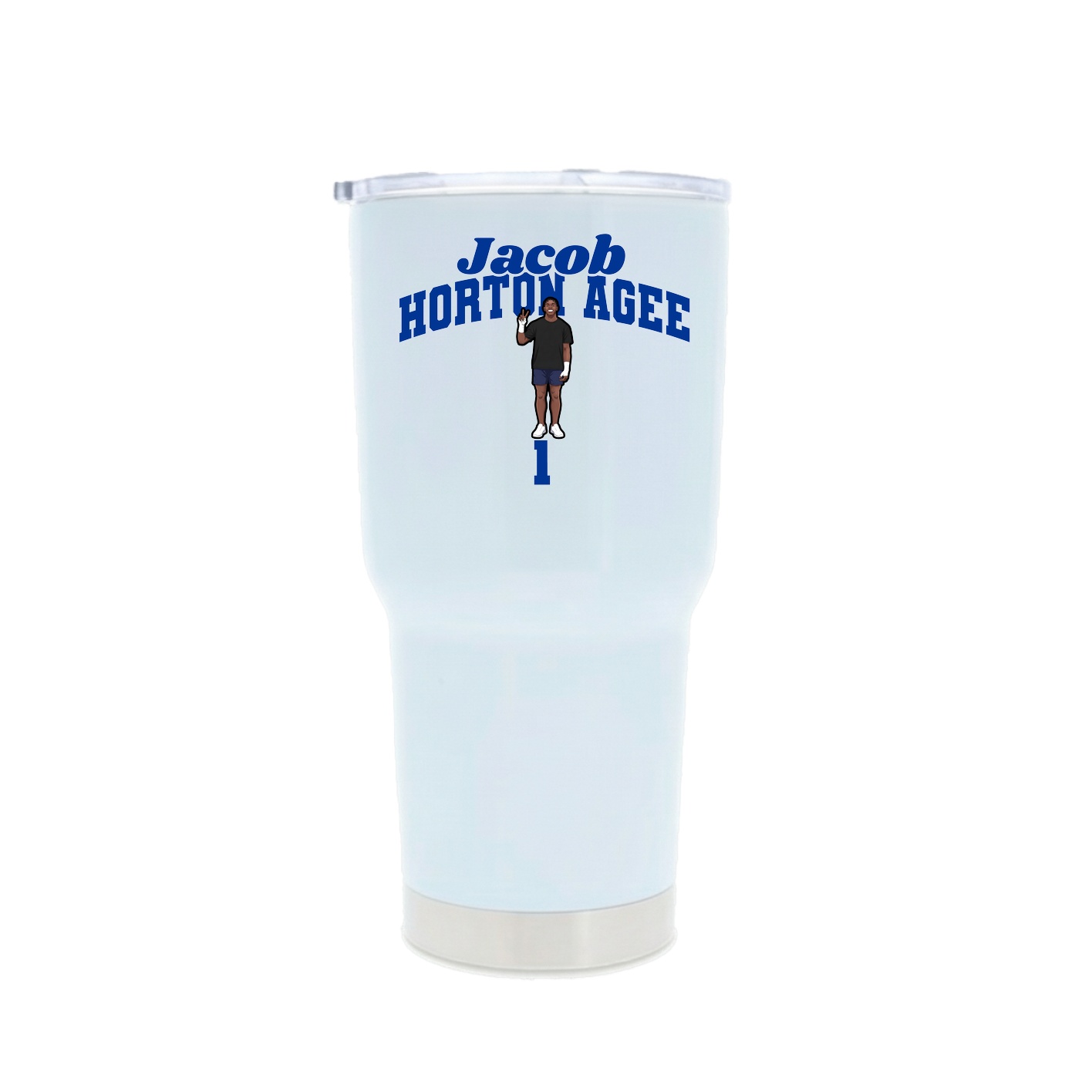 30oz Stainless Steel Tumbler — Signature Arch in White
