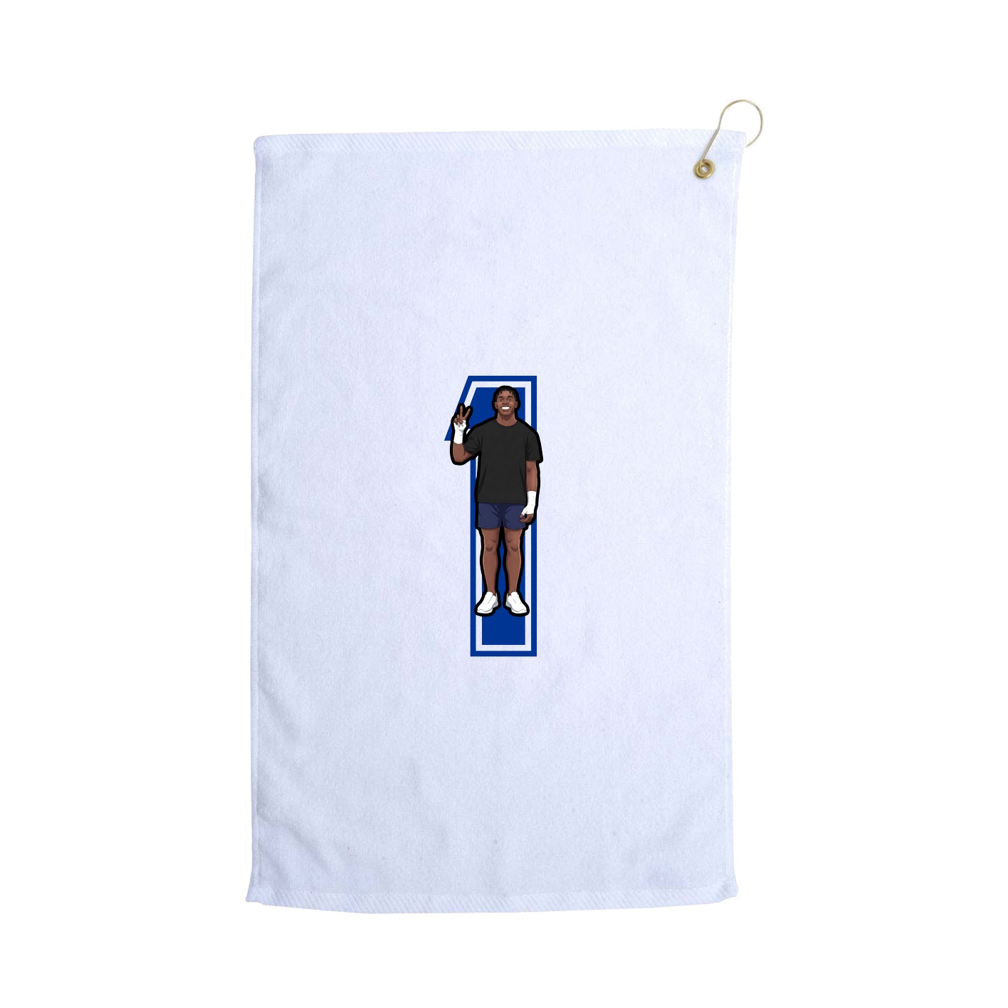 Golf Towel — Number in White