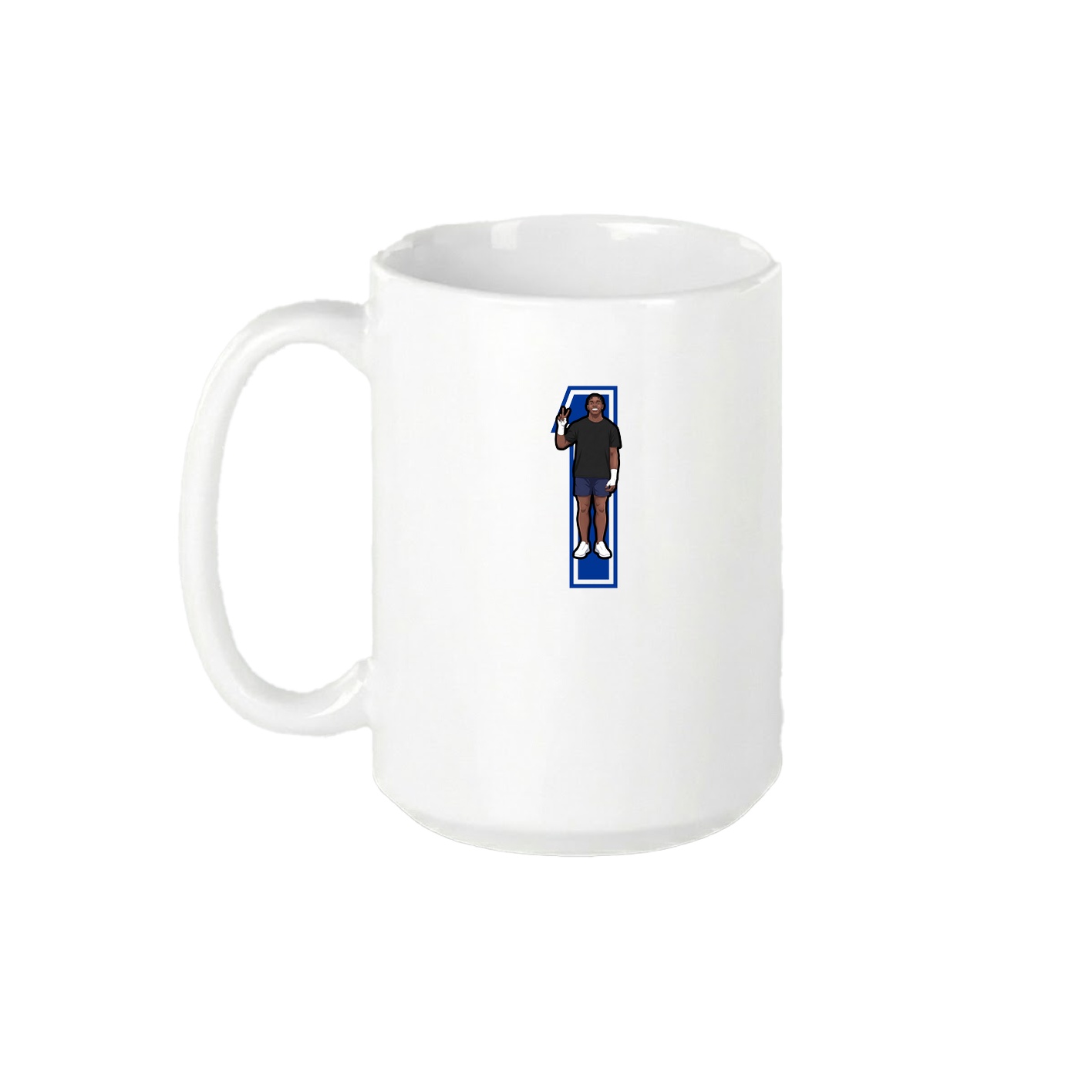 15oz Coffee Mug — Number in White