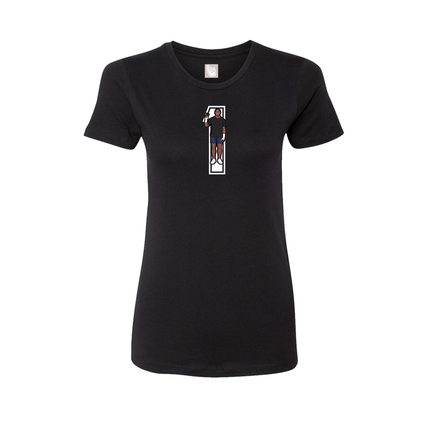 Womens Tee — Number in Black