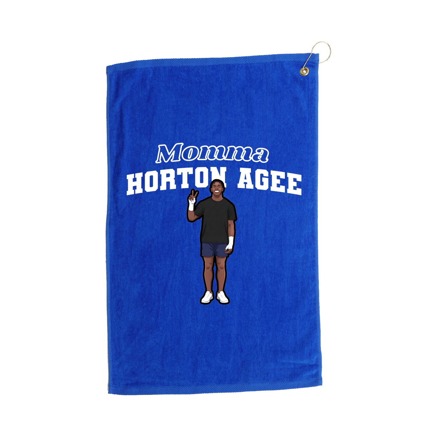 Golf Towel — Mothers Day Block in Royal