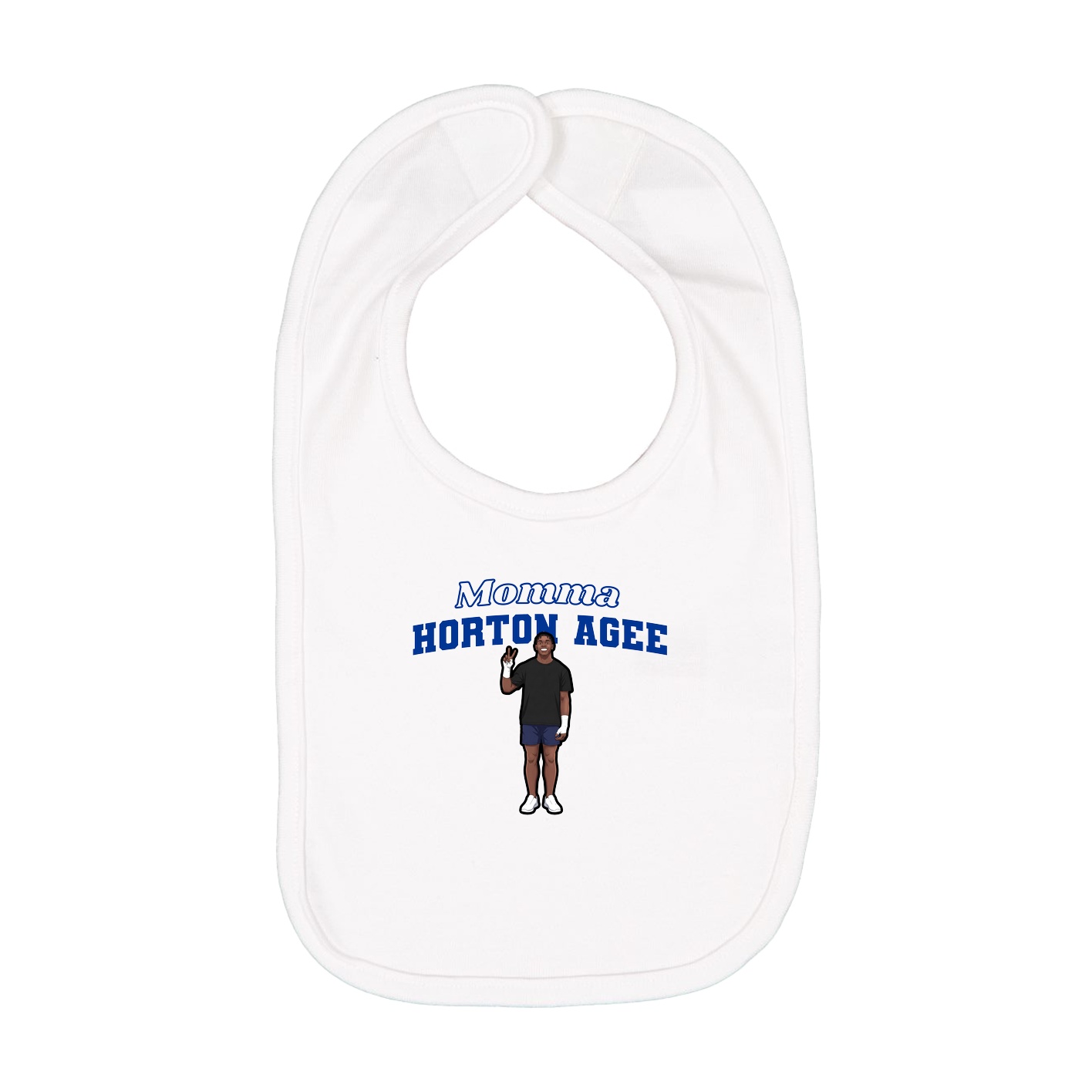 Infant Bib — Mothers Day Block in White