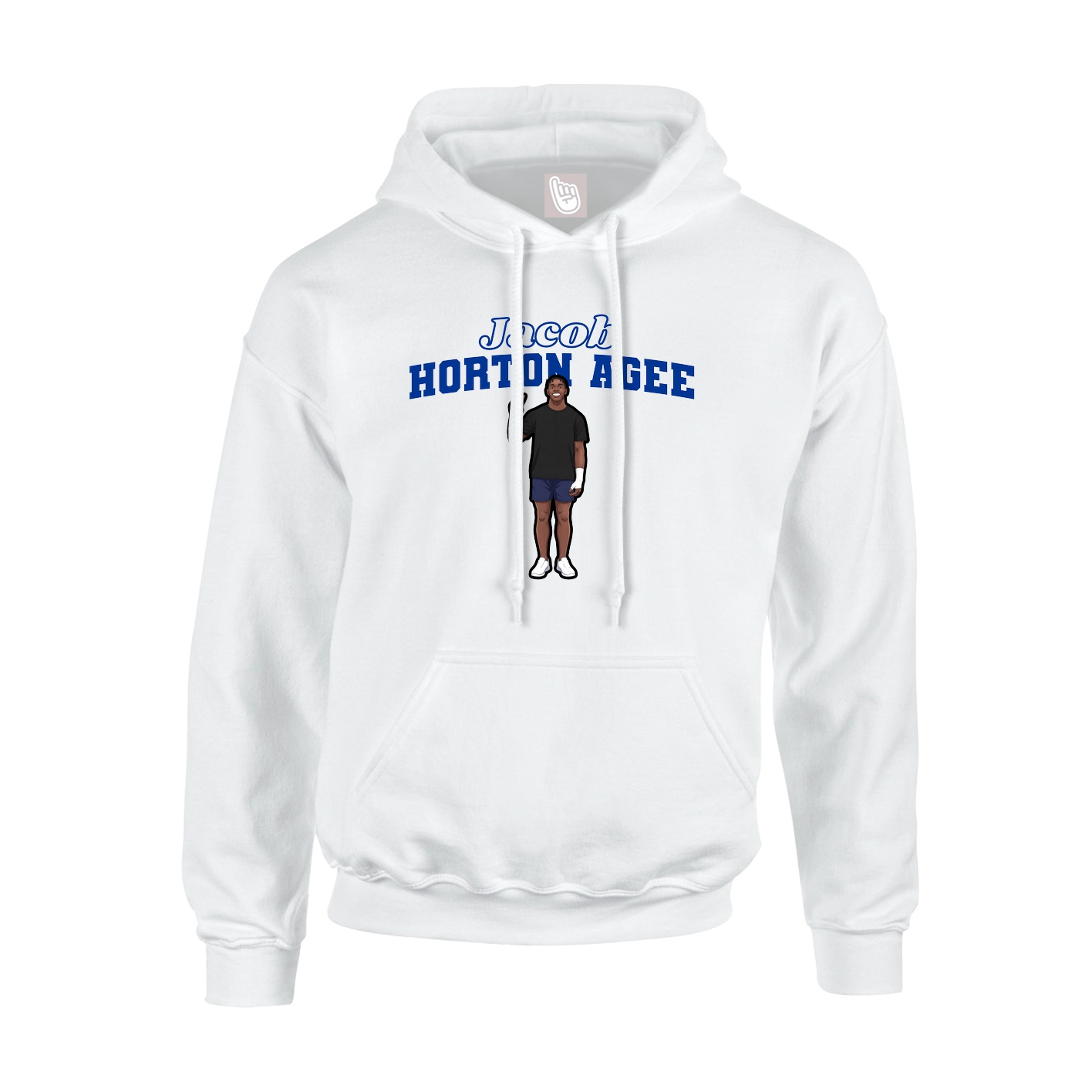 Hoodie — Name Arch in White