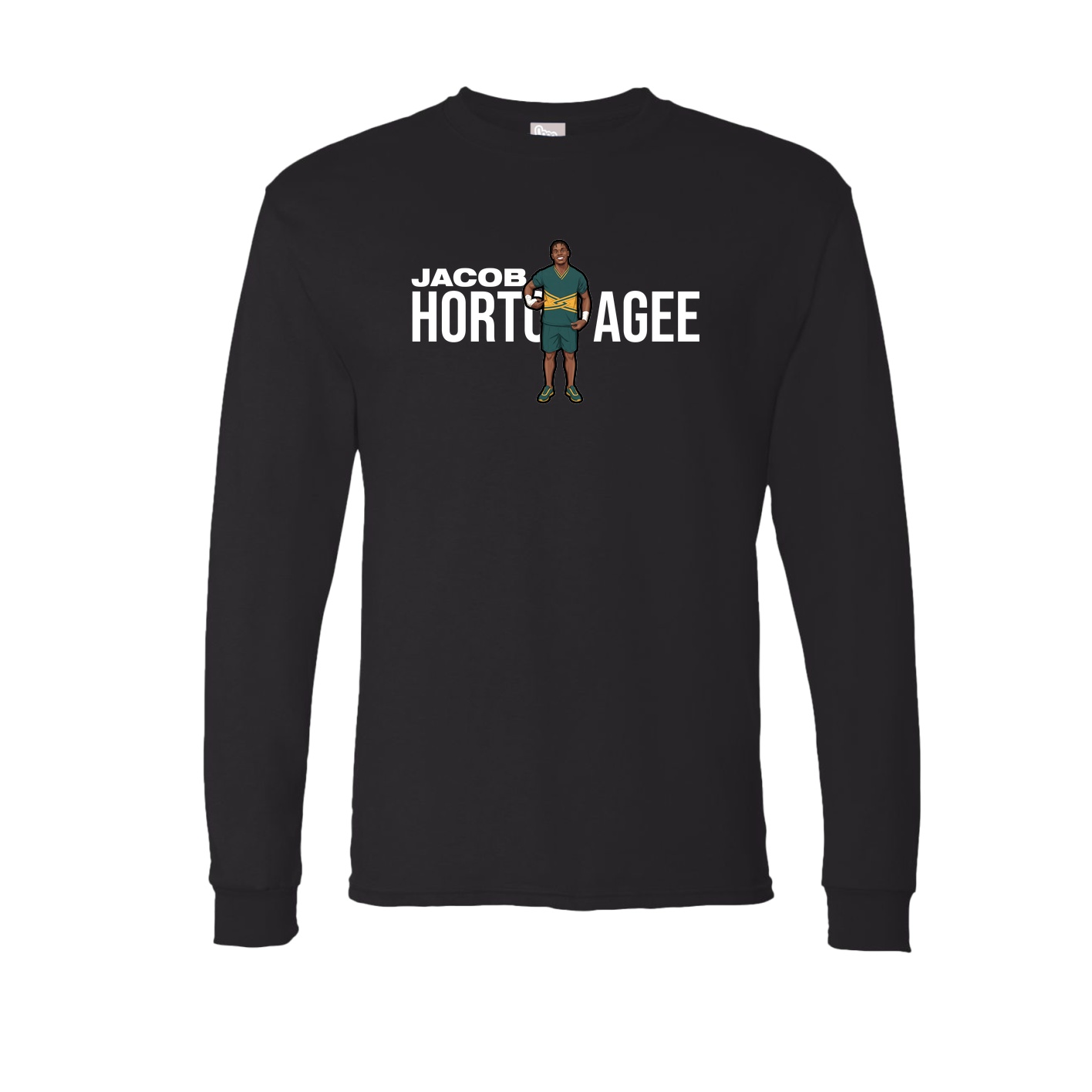Long Sleeve Tee — Player Name in Black