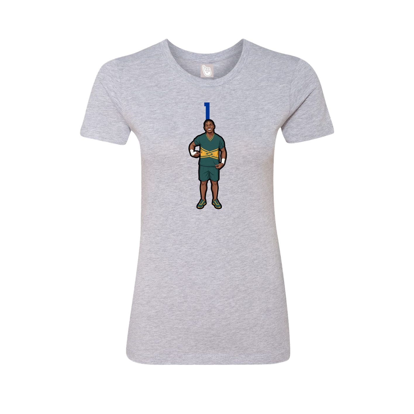 Womens Tee — Number Top in Grey