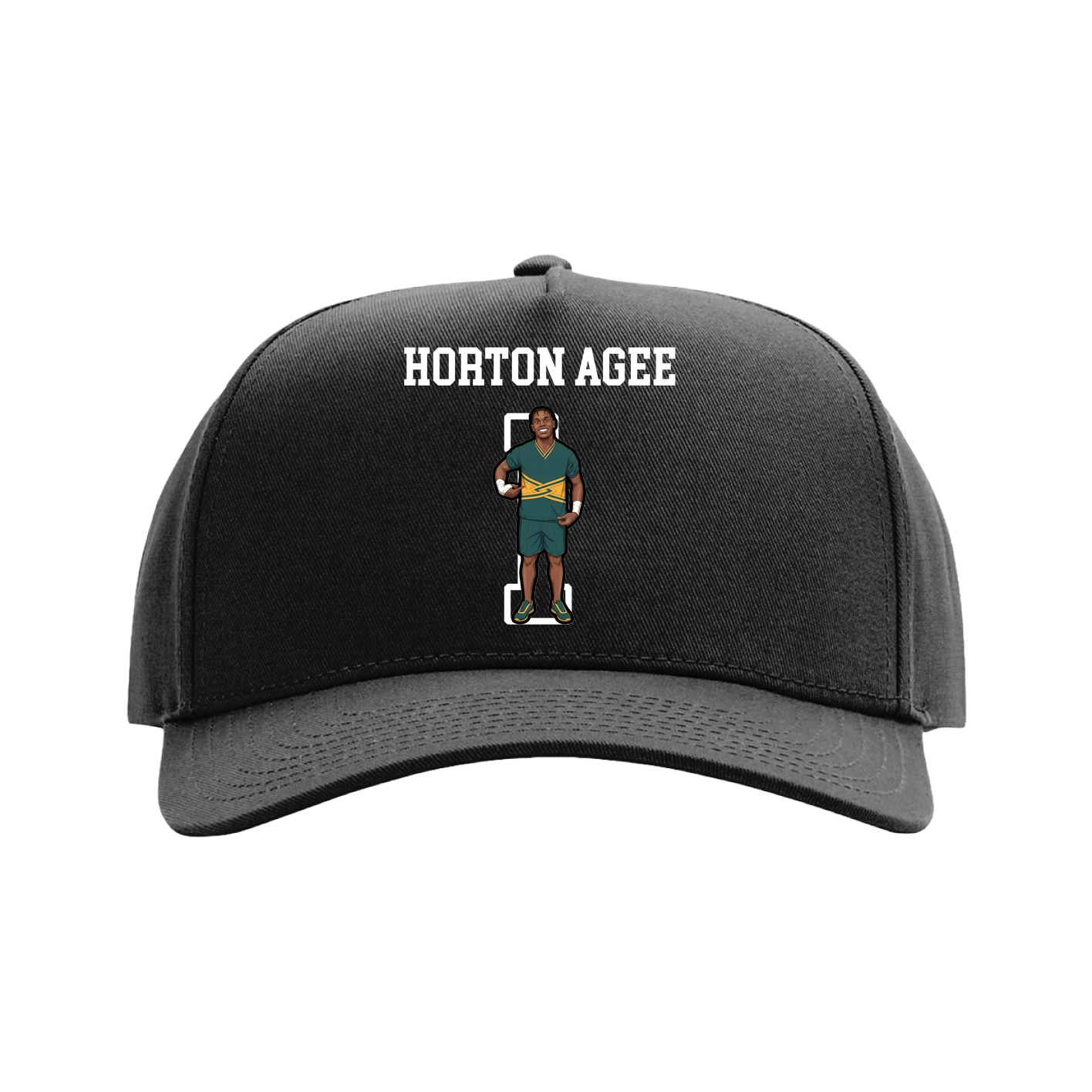 Full Fabric Five-Panel Champ Cap — Shirsey in Black