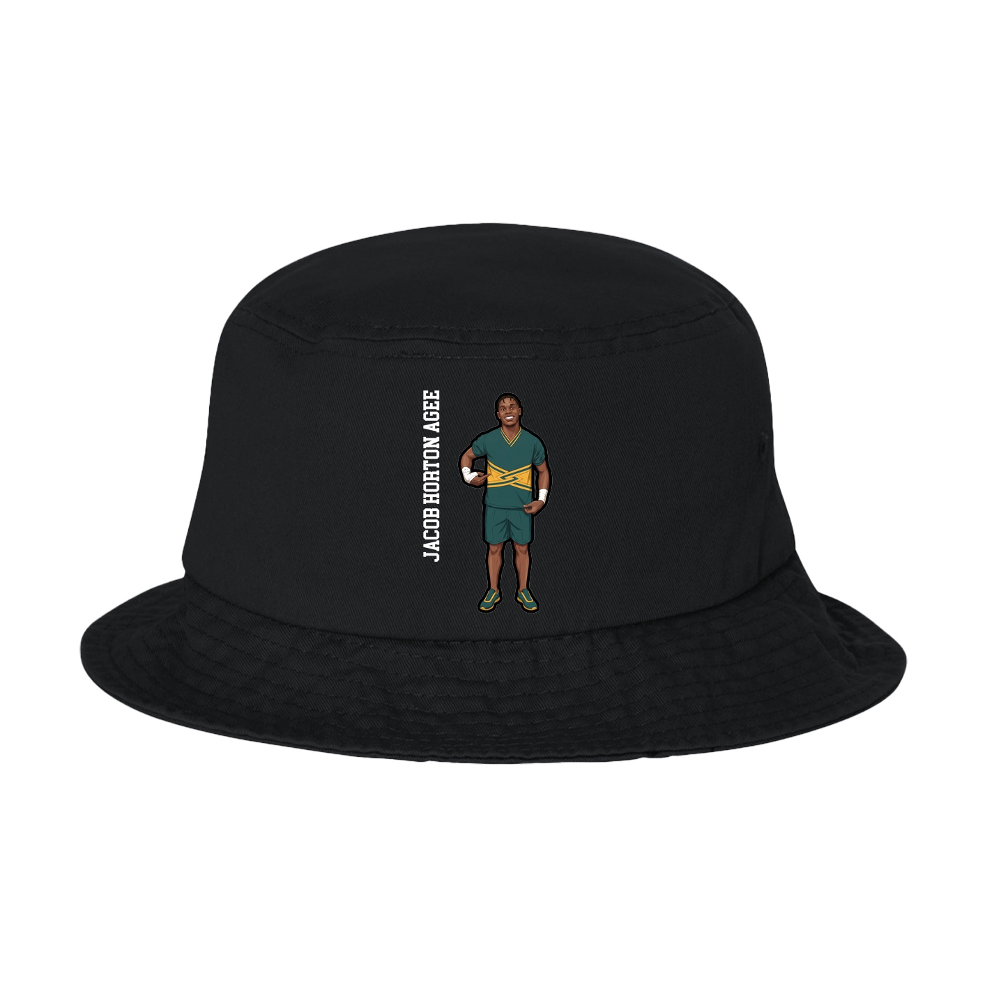 Bucket Cap — Name Vertical in Black