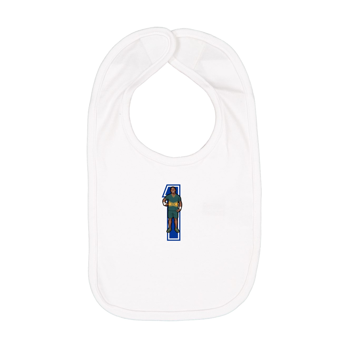 Infant Bib — Number in White