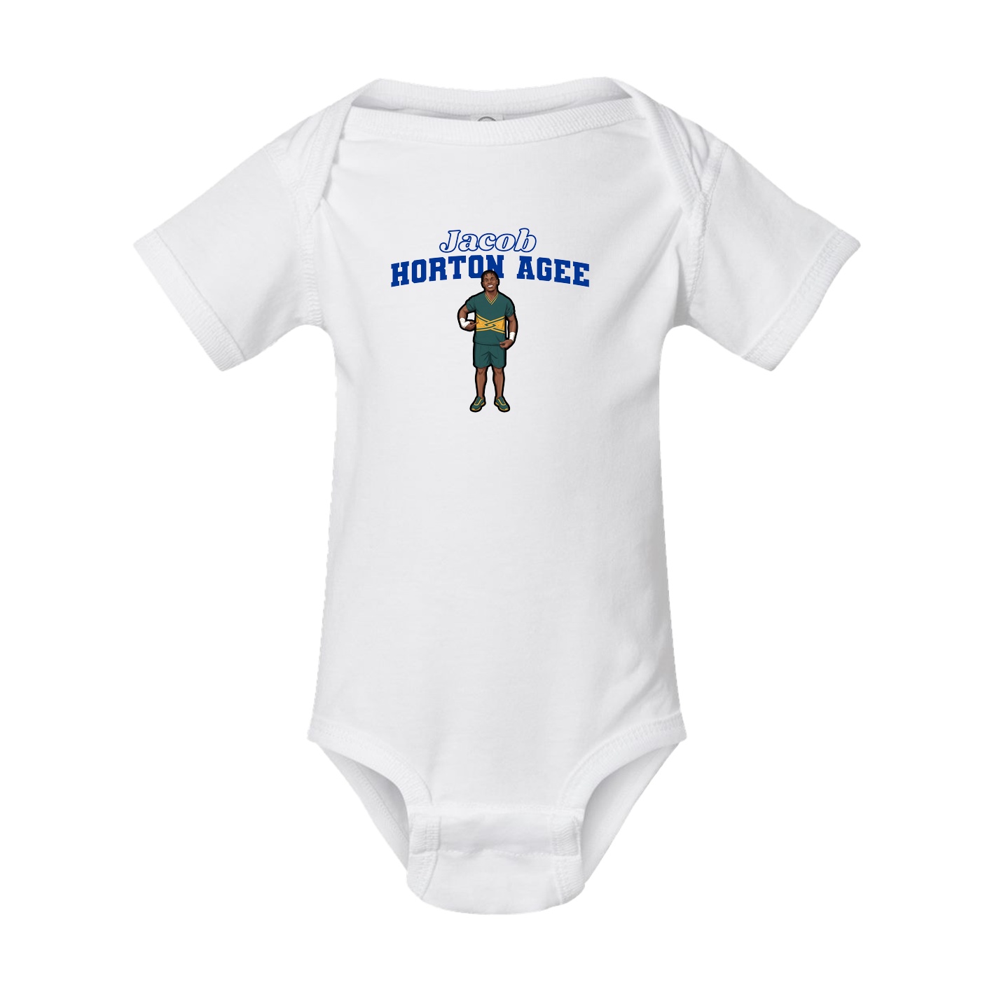 Baby Onesie — Name Arch in White