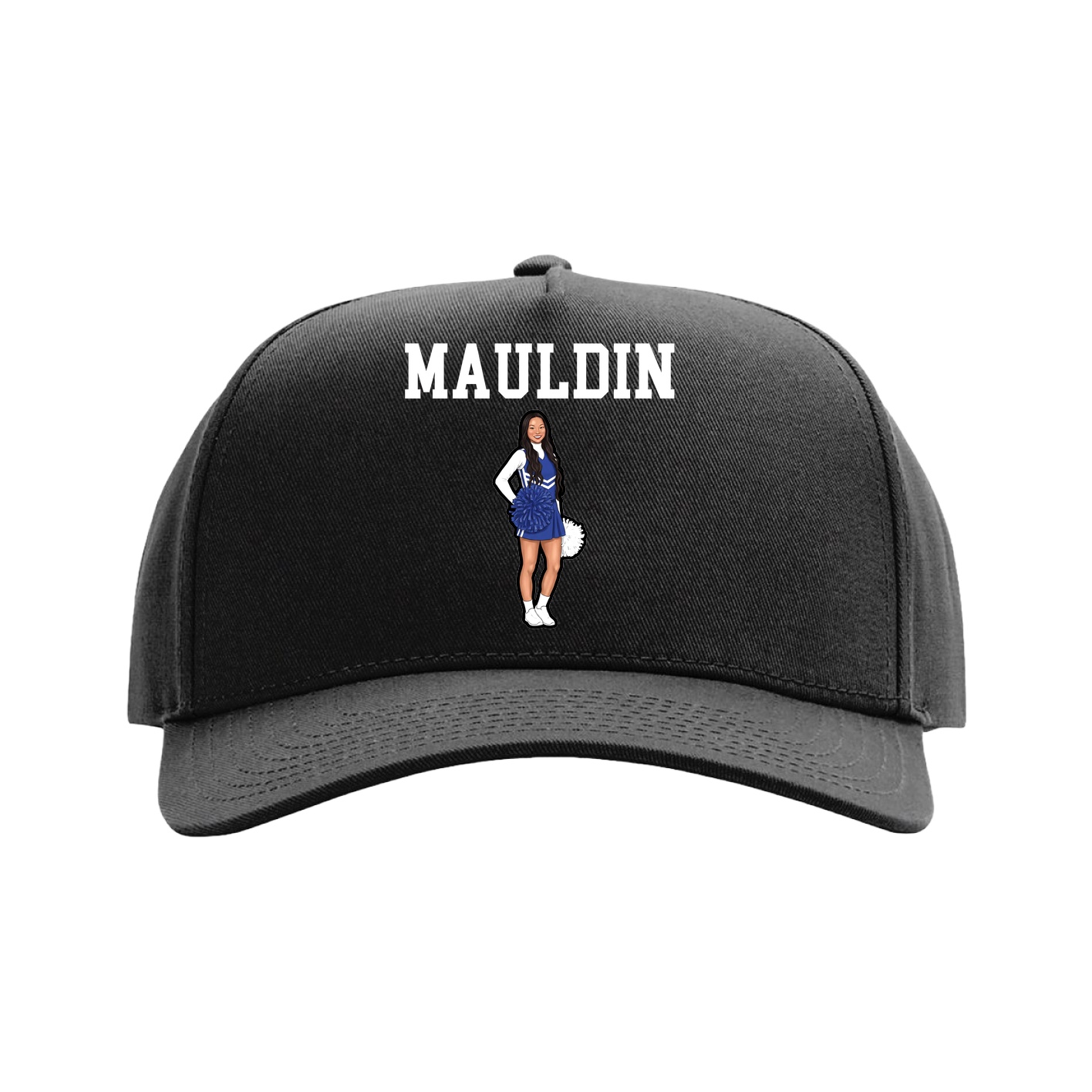 Full Fabric Five-Panel Champ Cap — Shirsey in Black