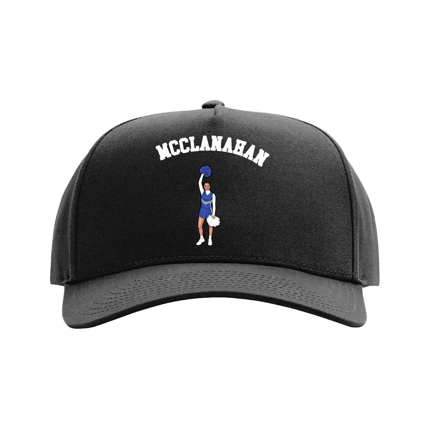 Full Fabric Five-Panel Champ Cap — Shirsey Arch in Black