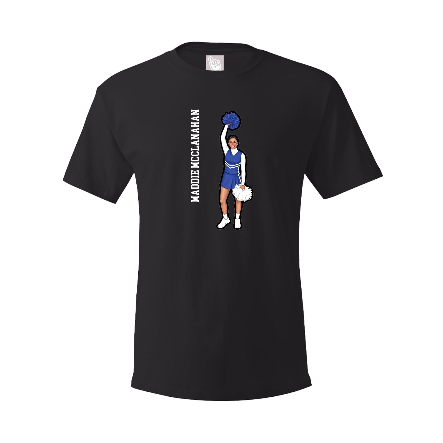 Tee — Name Vertical in Black
