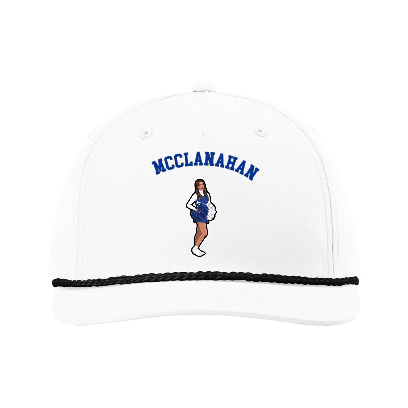 Five-Panel Classic Rope Cap — Shirsey Arch in White