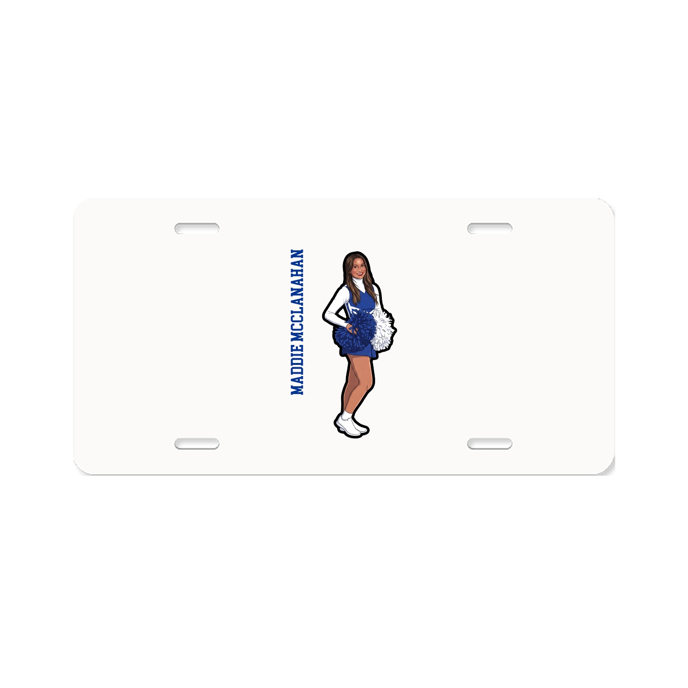 License Plate — Name Vertical in Classic