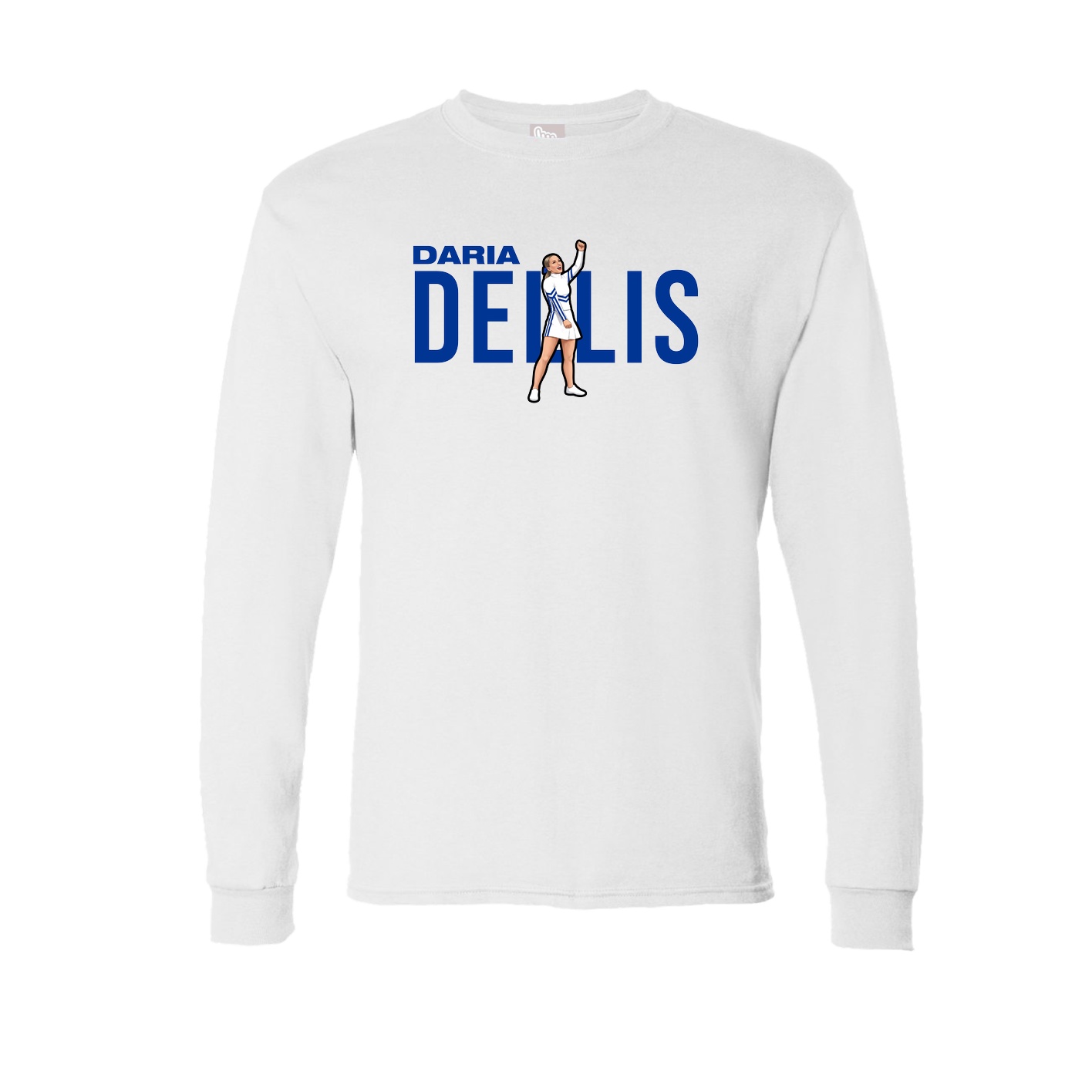 Long Sleeve Tee — Player Name in White