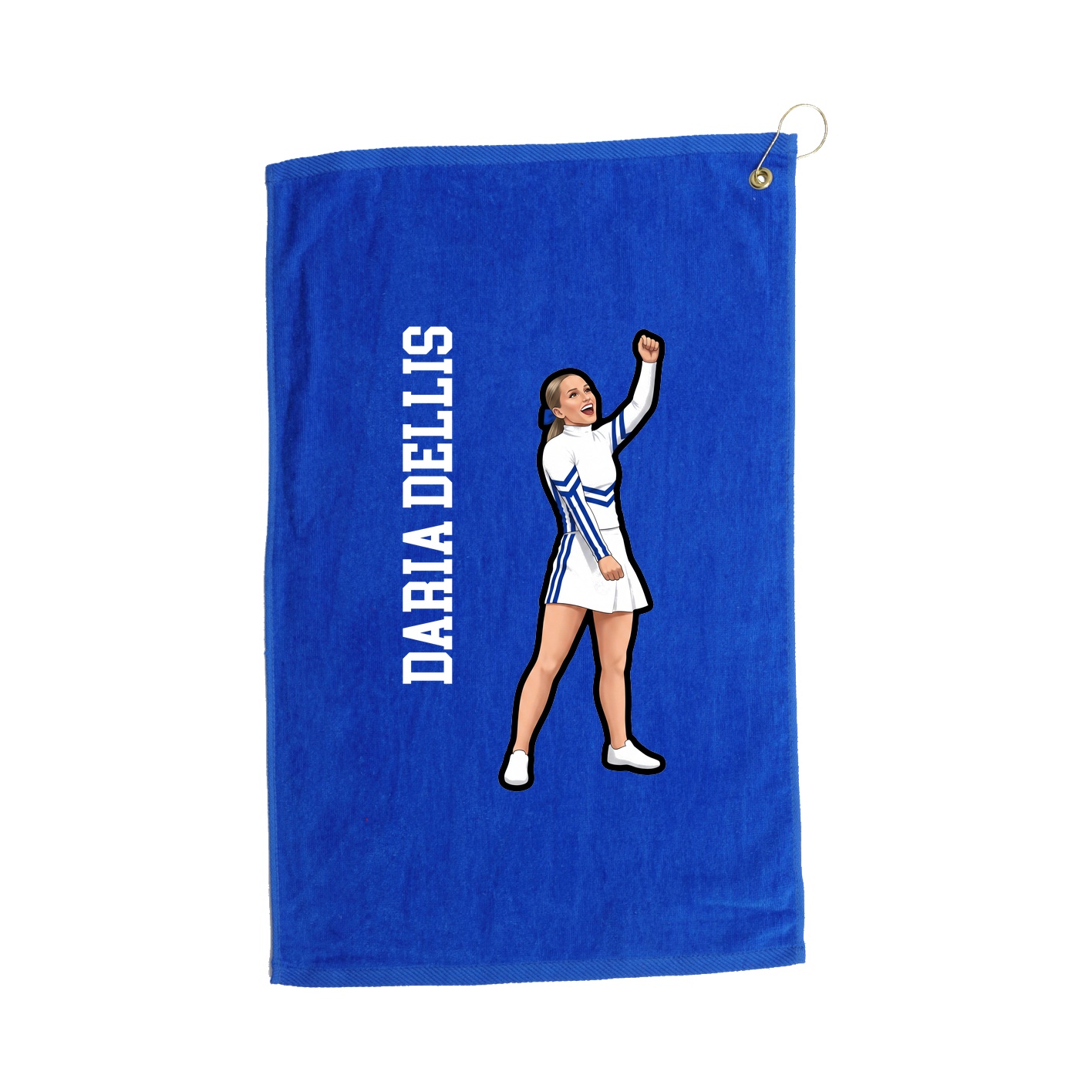 Golf Towel — Name Vertical in Royal