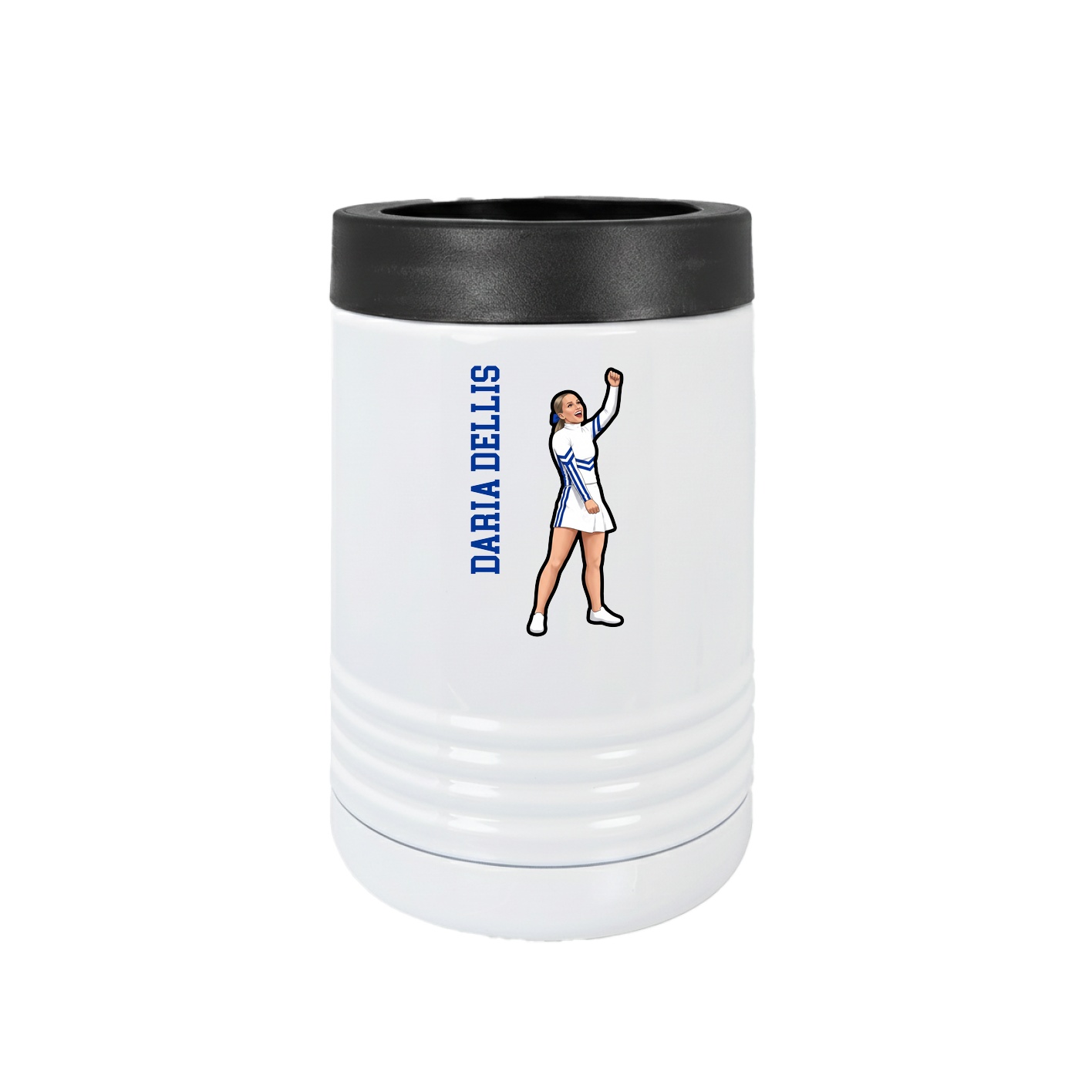 Beverage Holder — Name Vertical in White