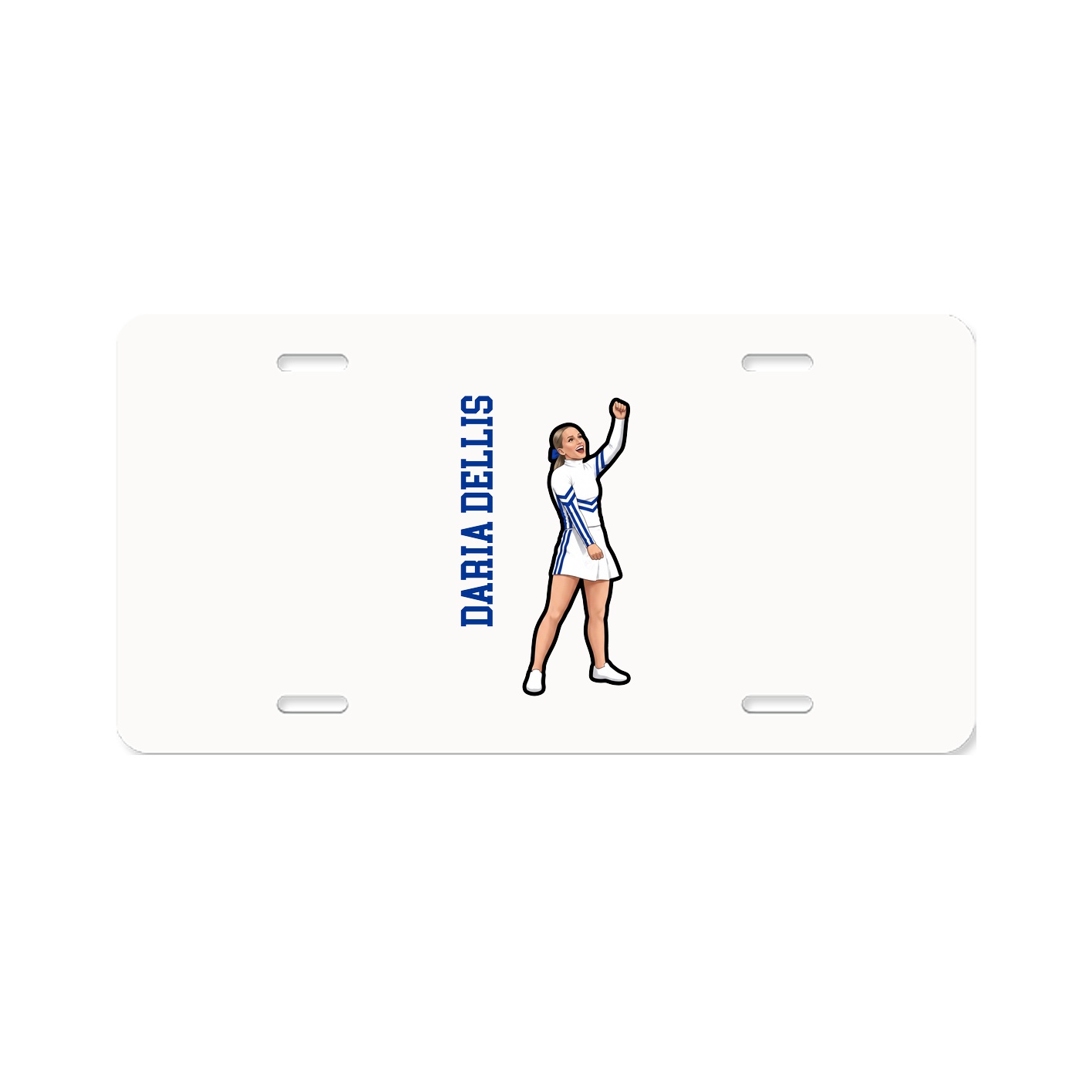 License Plate — Name Vertical in Classic