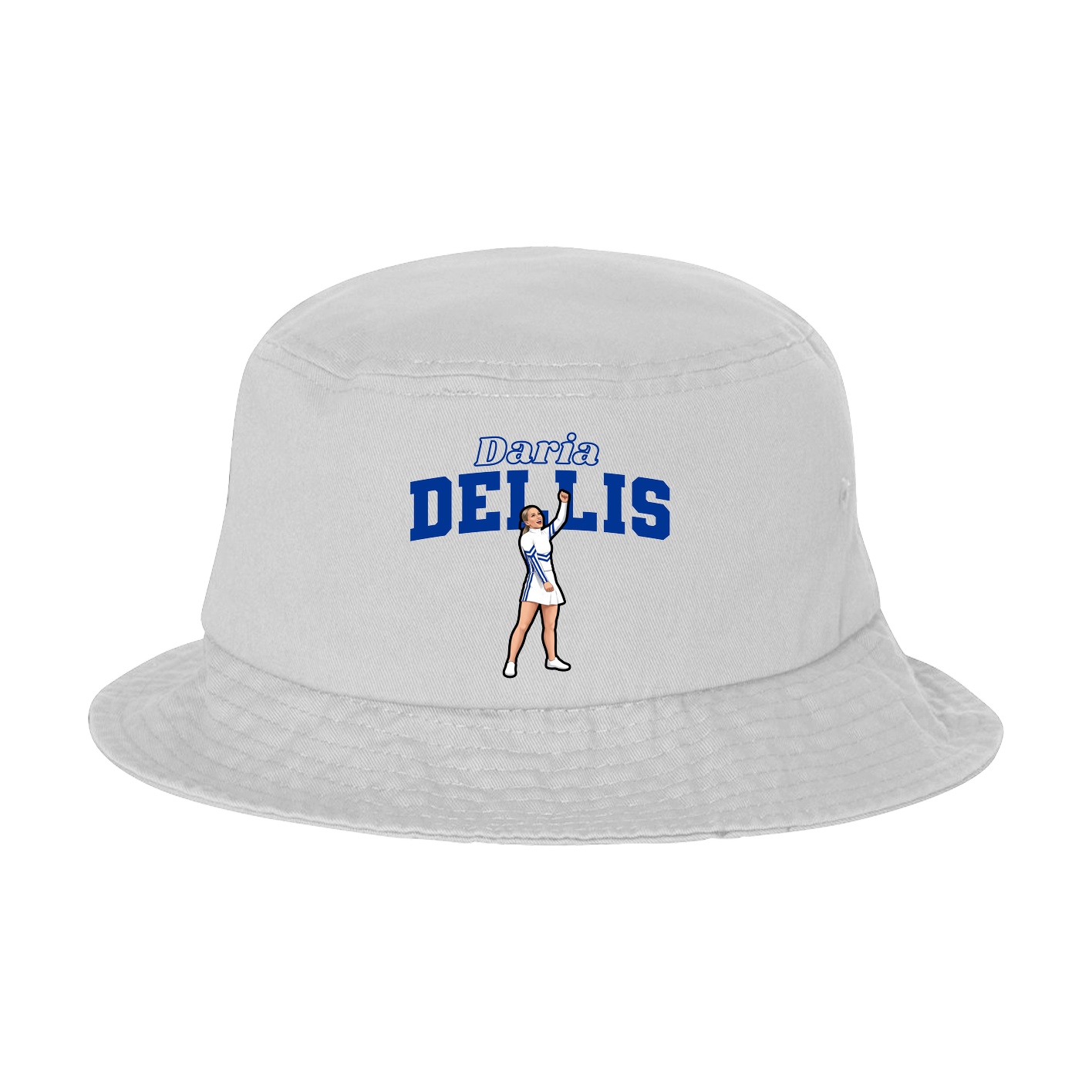 Bucket Cap — Name Arch in White