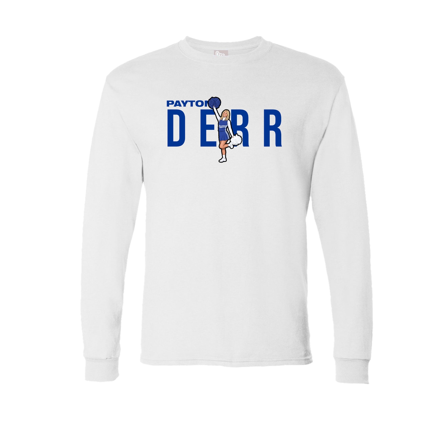 Long Sleeve Tee — Player Name in White