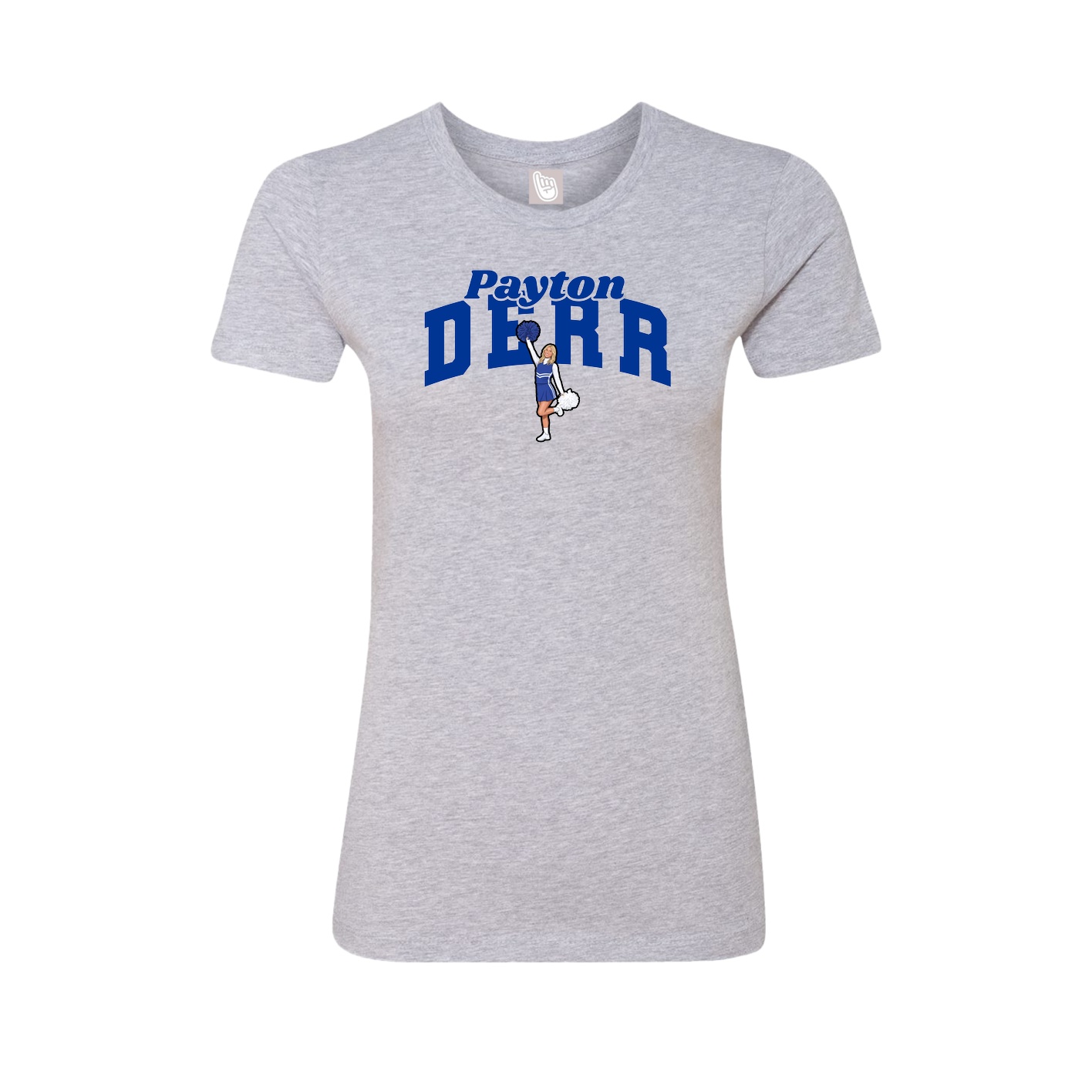 Fitted Women's Tee — Signature Arch in Grey