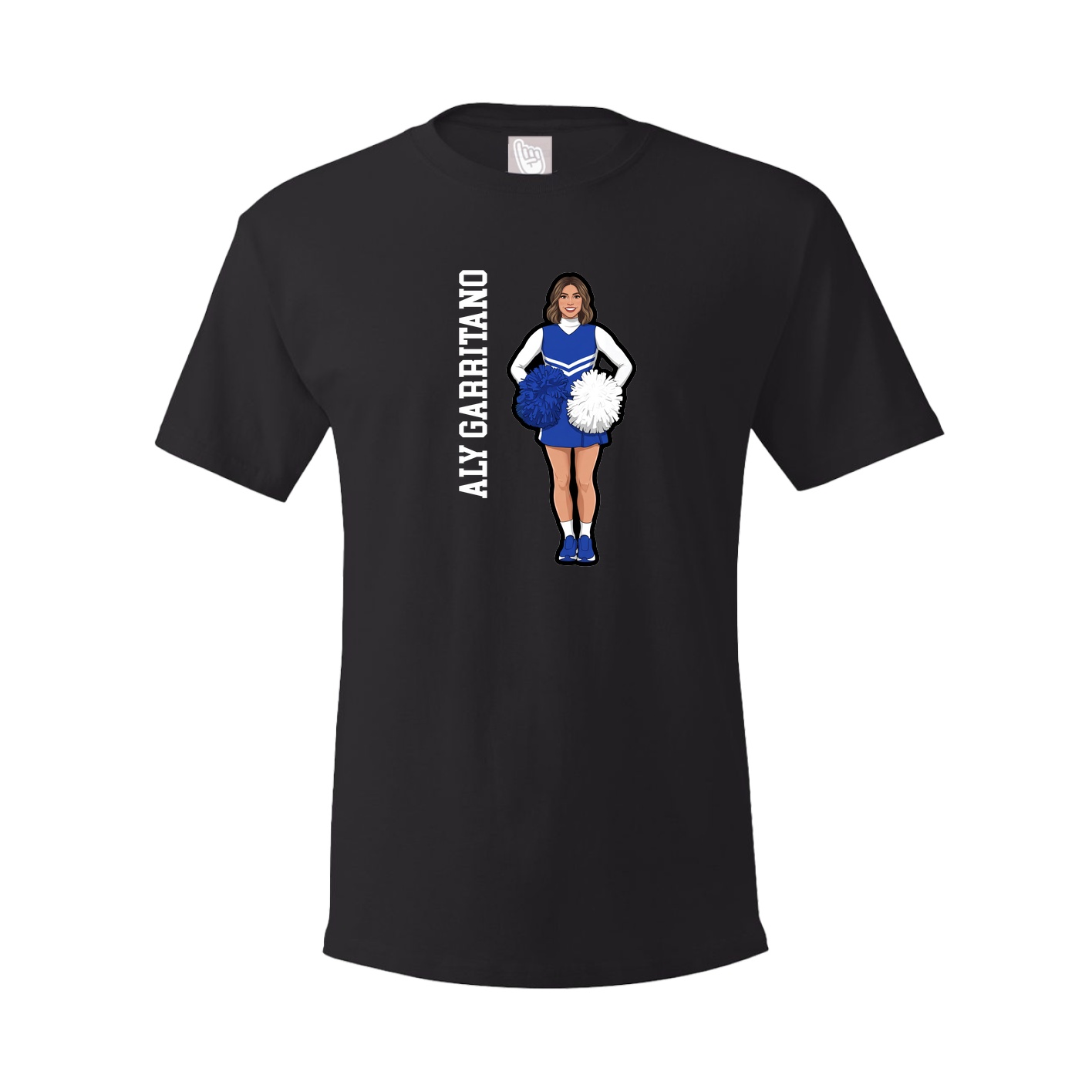 Youth Tee — Name Vertical in Black