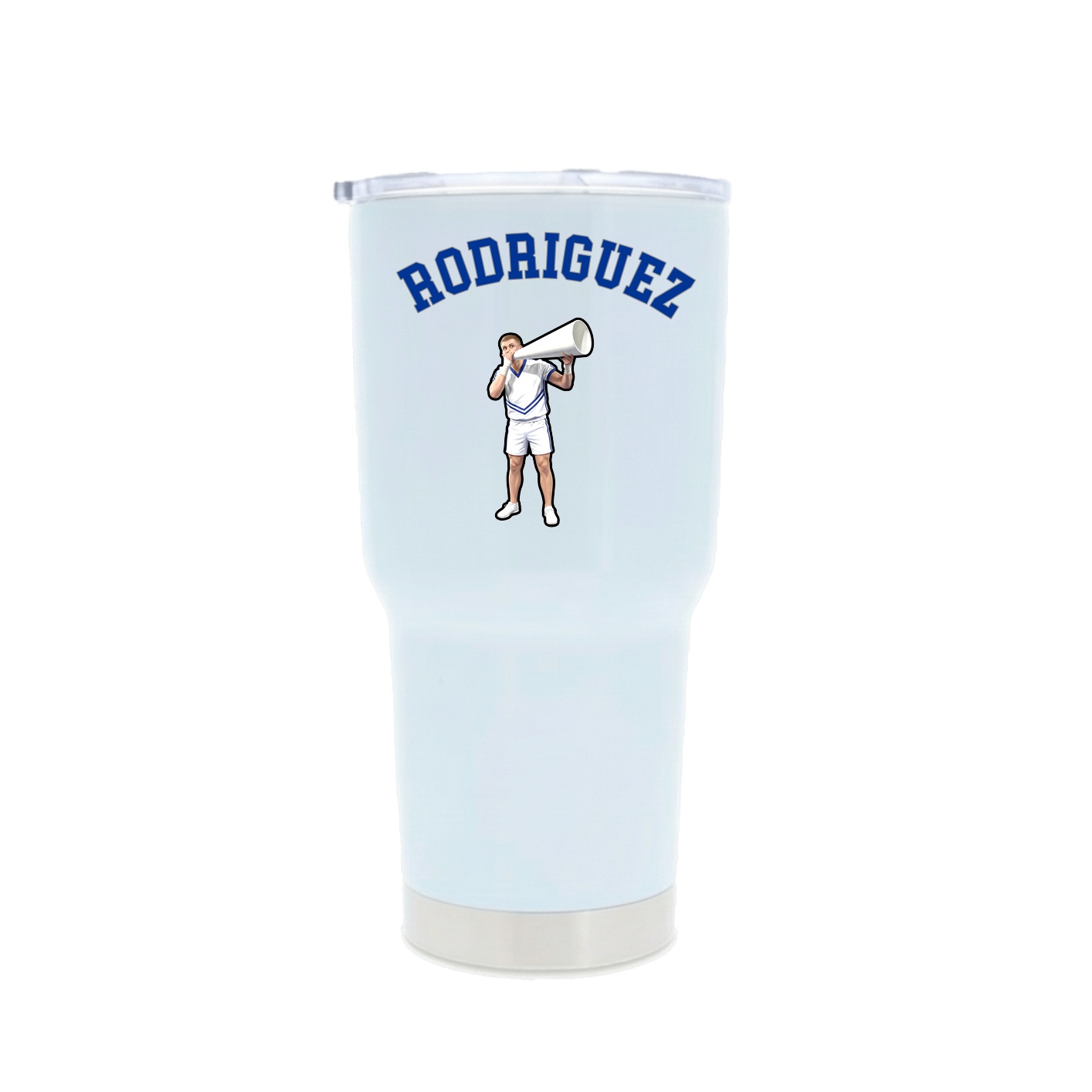 30oz Stainless Steel Tumbler — Shirsey Arch in White