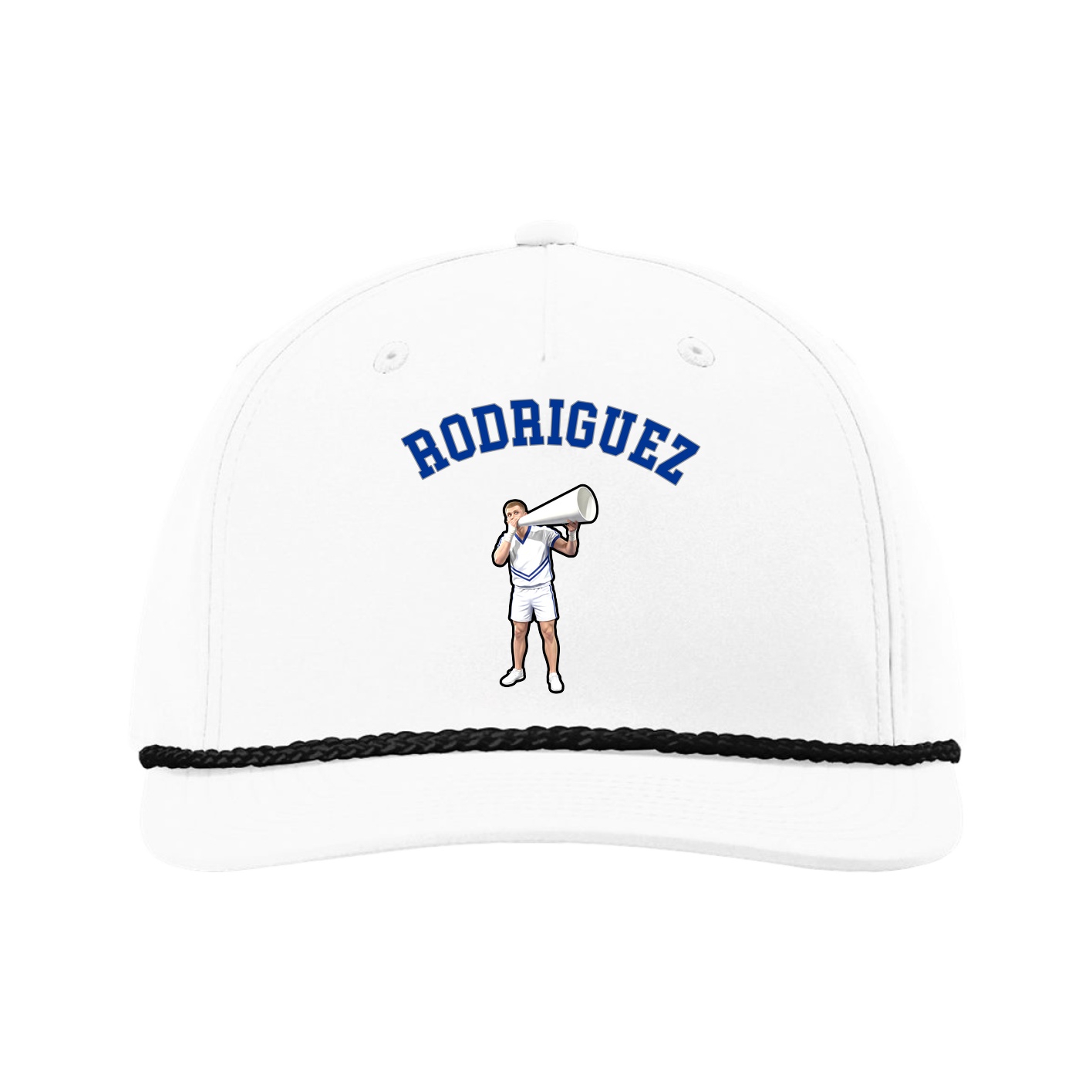 Five-Panel Classic Rope Cap — Shirsey Arch in White
