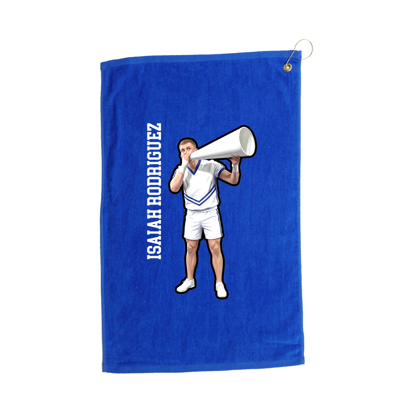 Golf Towel — Name Vertical in Royal