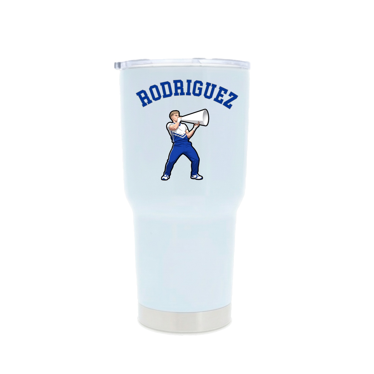 30oz Stainless Steel Tumbler — Shirsey Arch in White