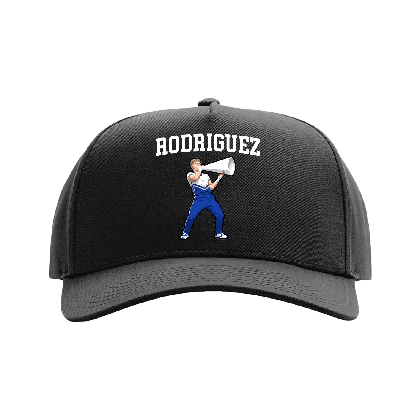 Full Fabric Five-Panel Champ Cap — Shirsey in Black