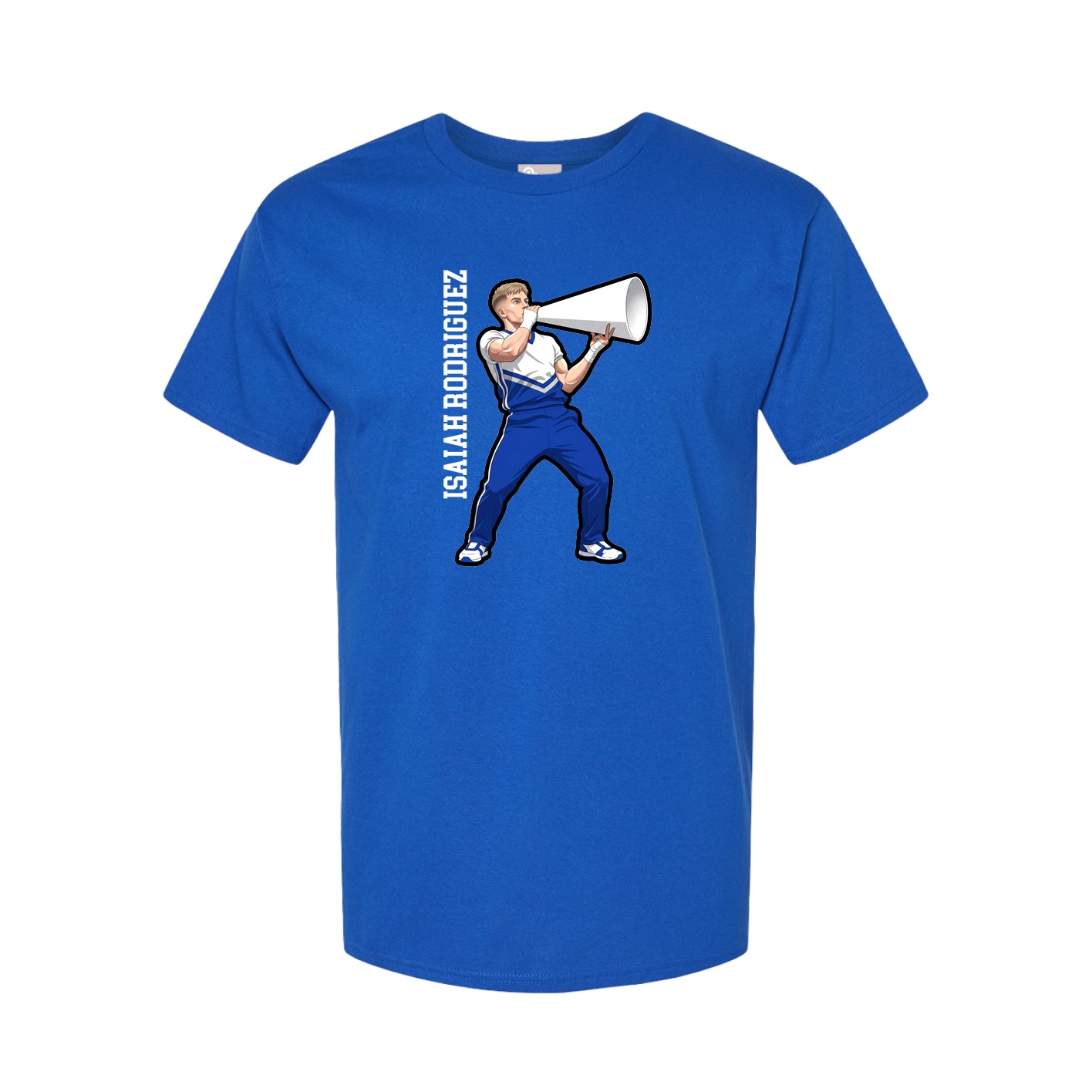 Youth Tee — Name Vertical in Royal