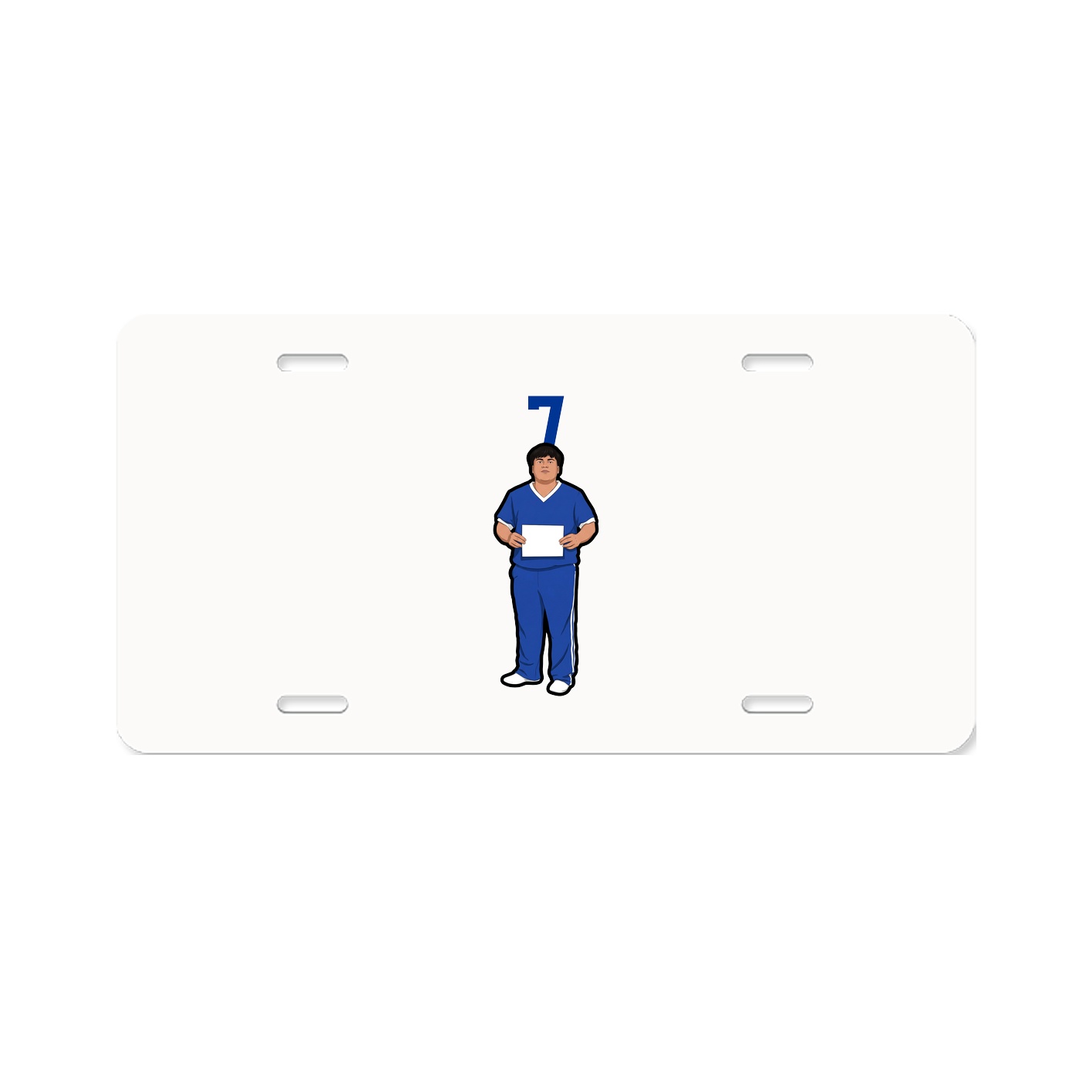 License Plate — Number Top in Classic