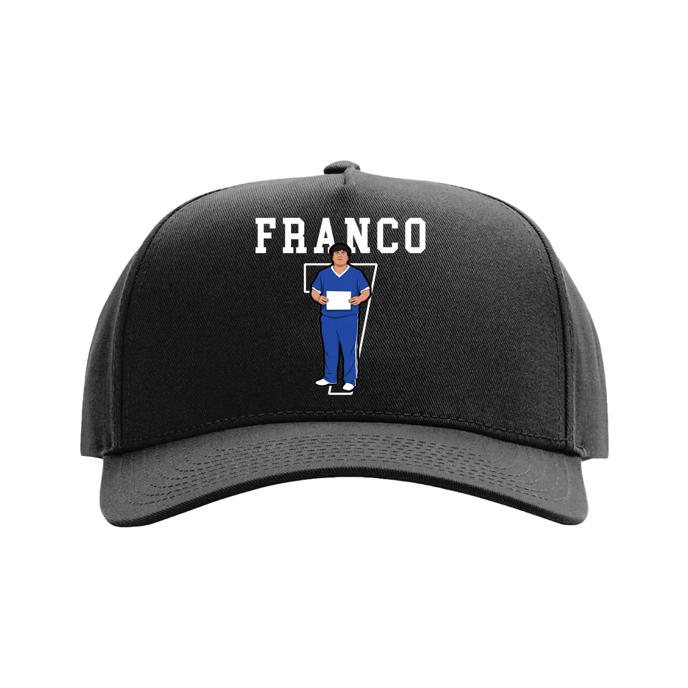 Full Fabric Five-Panel Champ Cap — Shirsey in Black