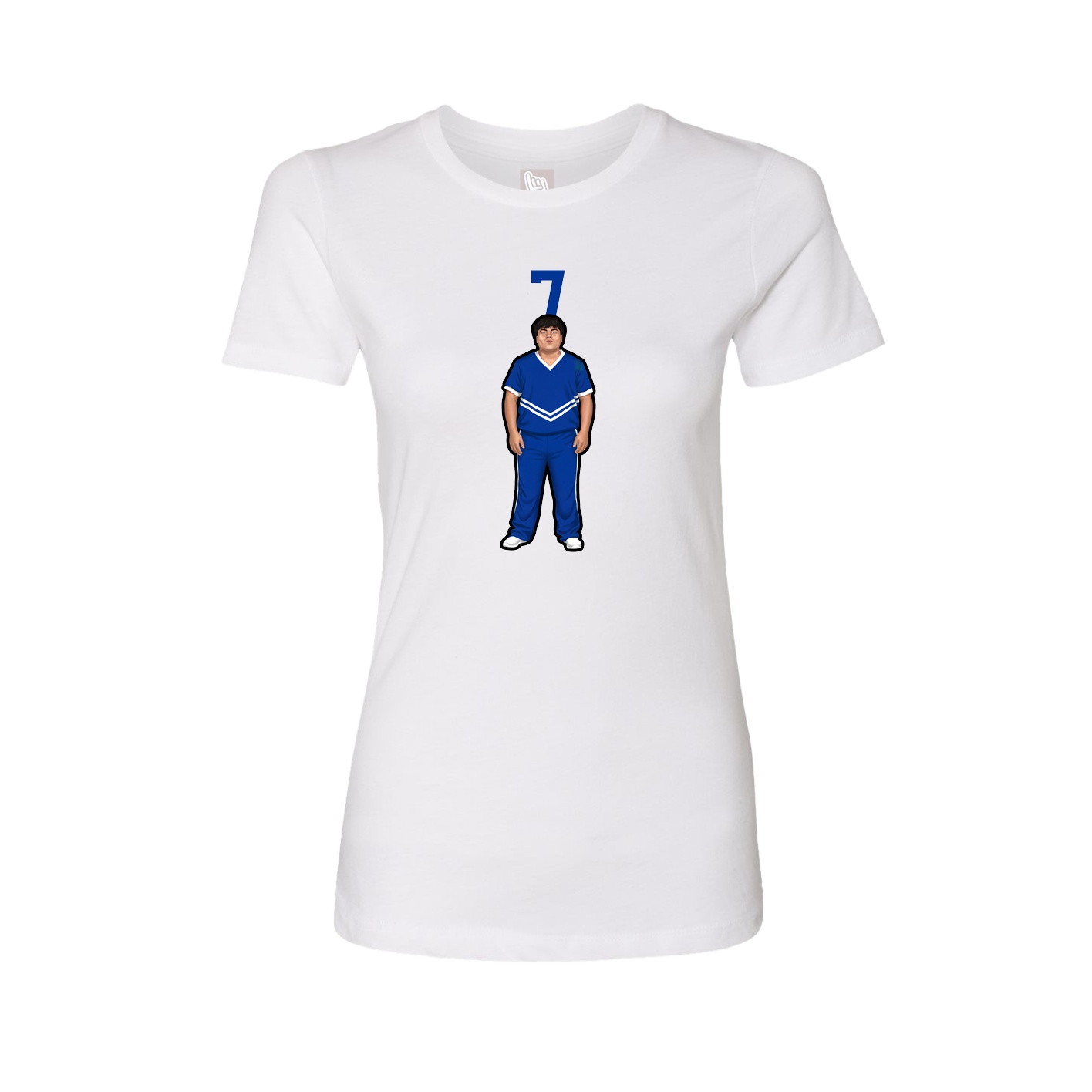 Fitted Women's Tee — Number Top in White