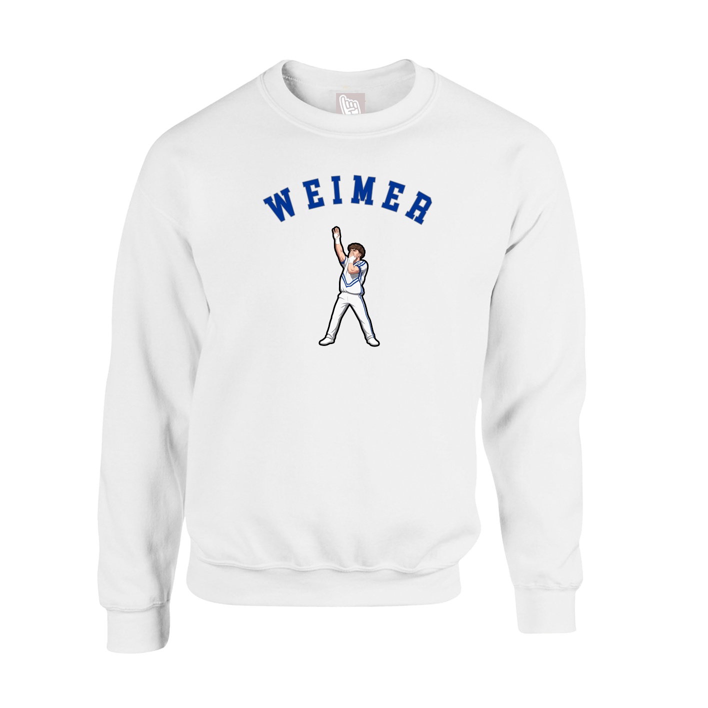 Fleece Crew — Shirsey Arch in White