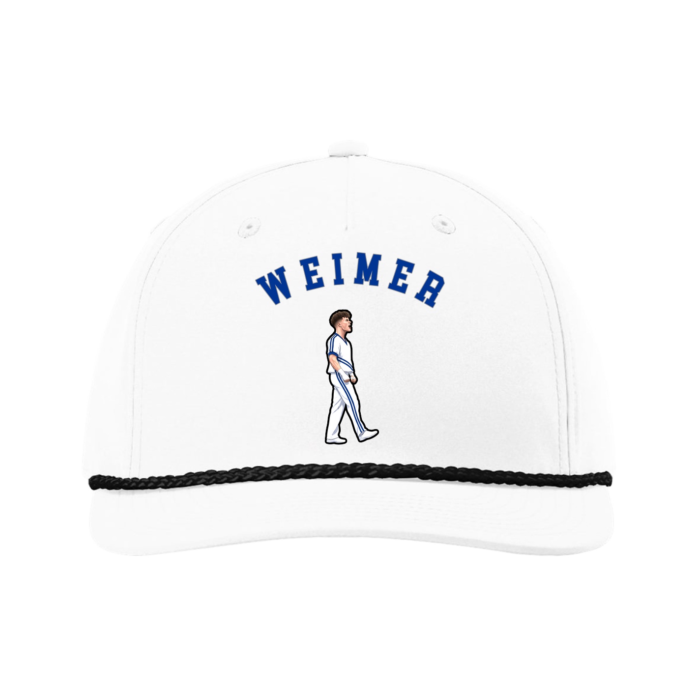 Five-Panel Classic Rope Cap — Shirsey Arch in White