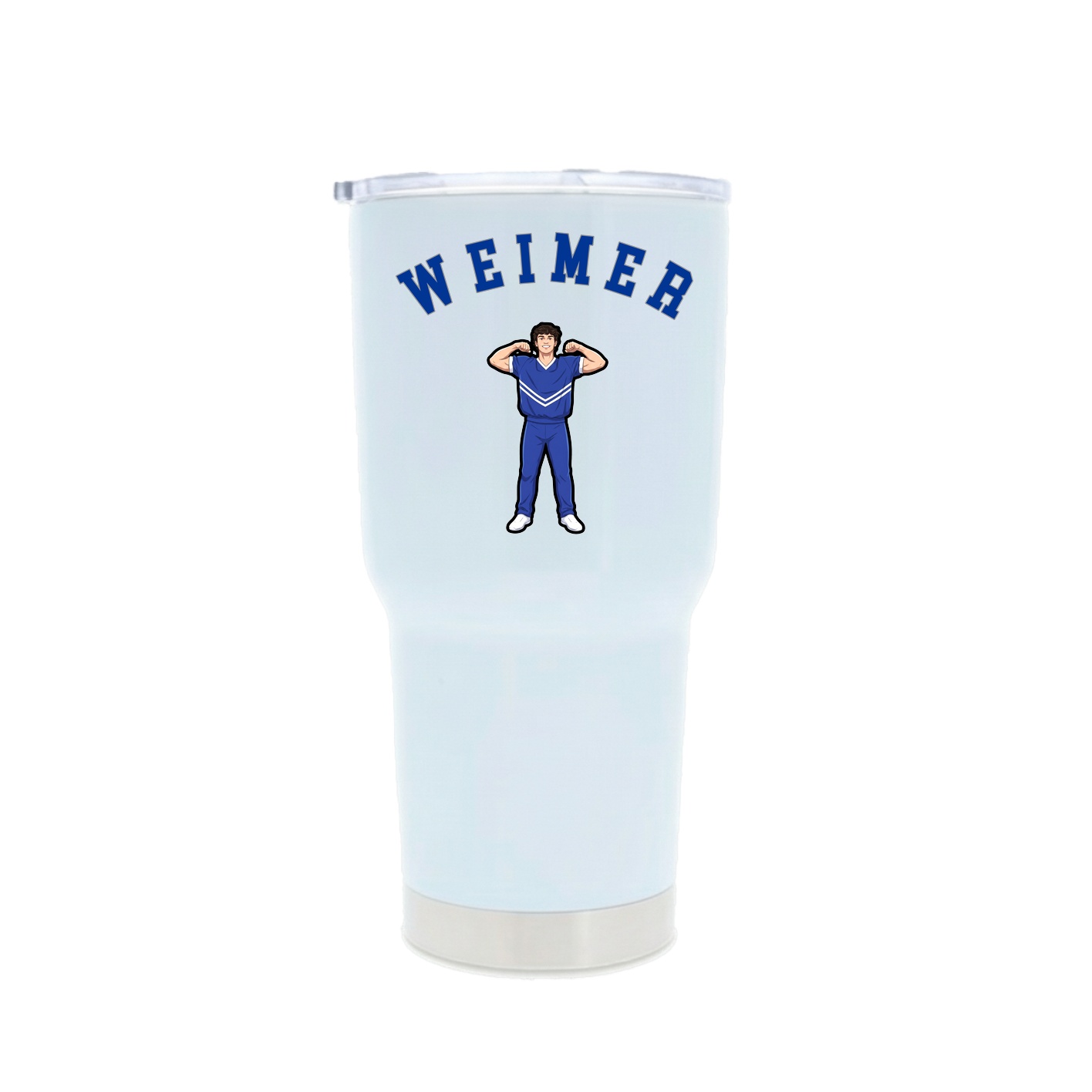 30oz Stainless Steel Tumbler — Shirsey Arch in White