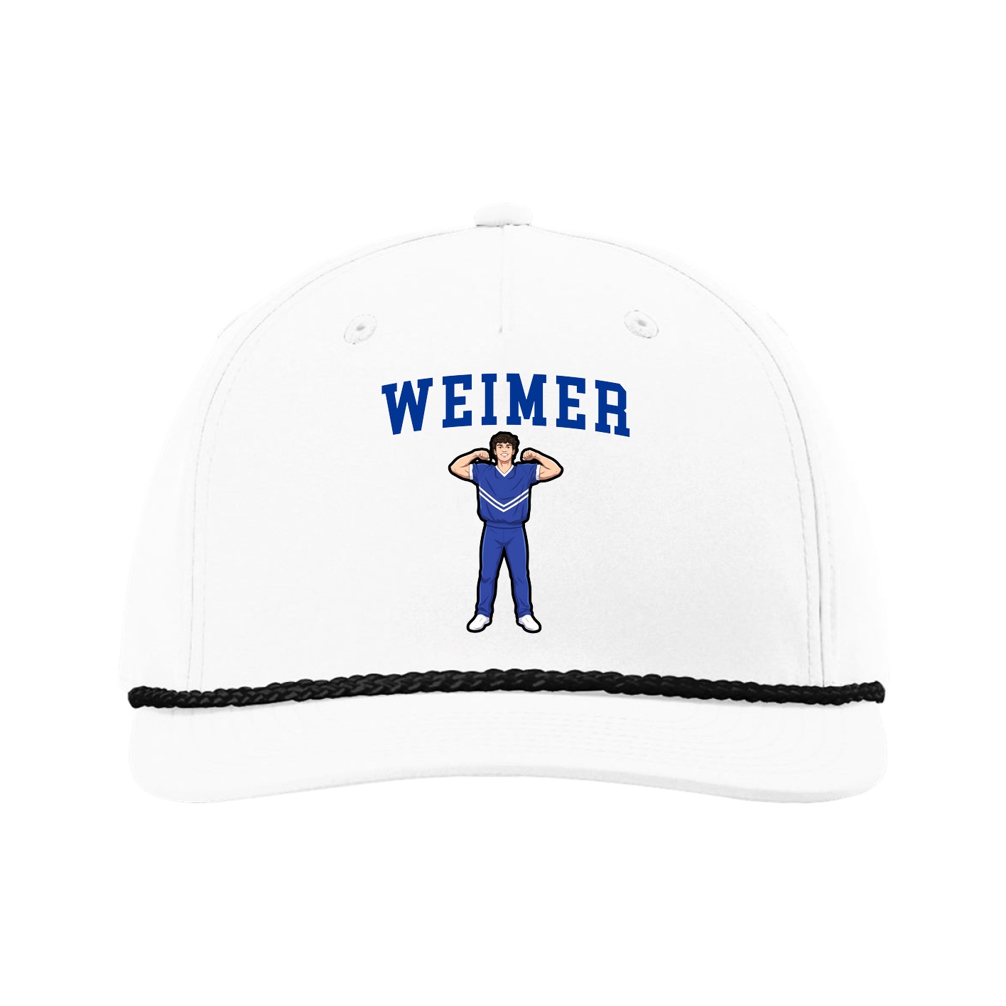 Five-Panel Classic Rope Cap — Shirsey in White