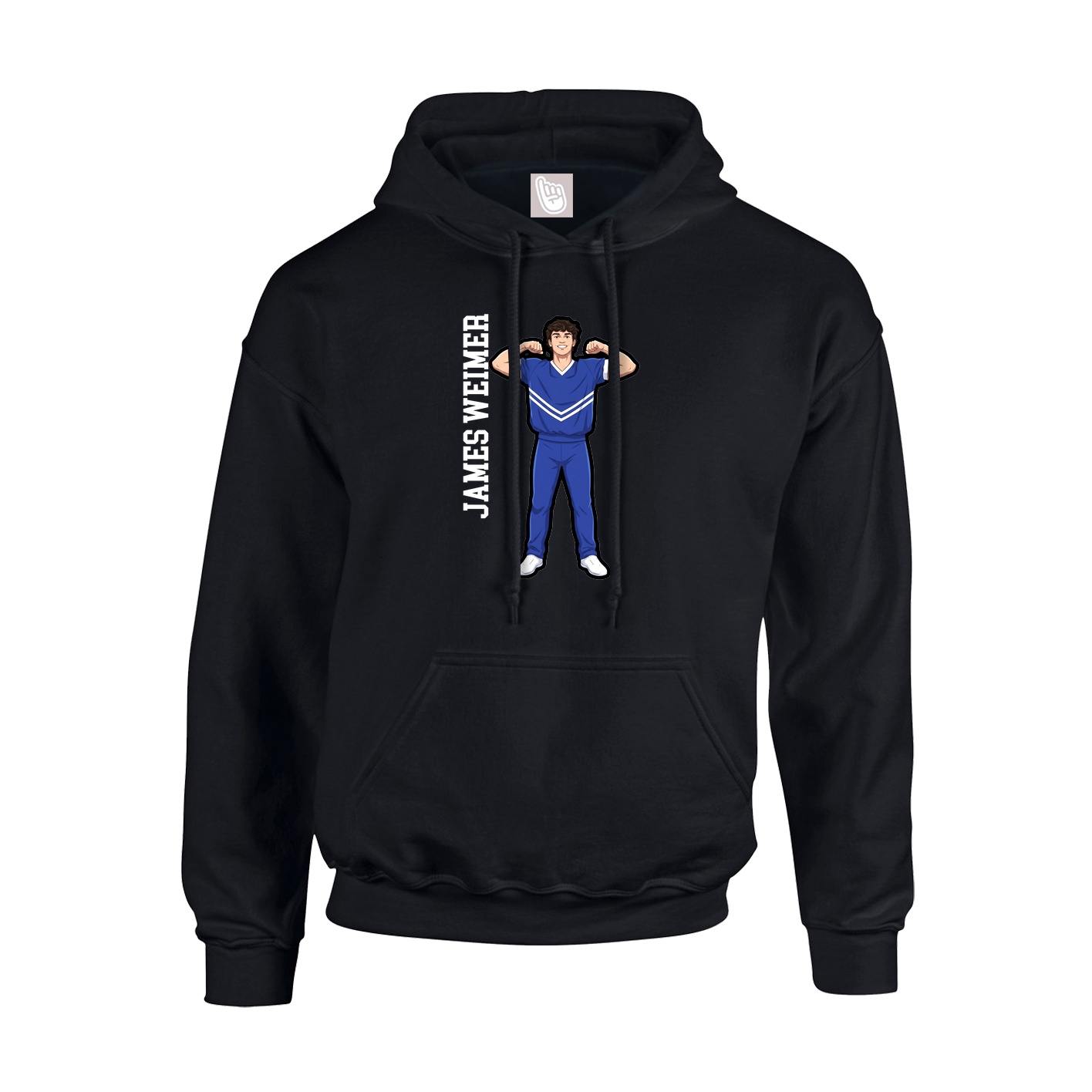 Youth Hoodie — Name Vertical in Black