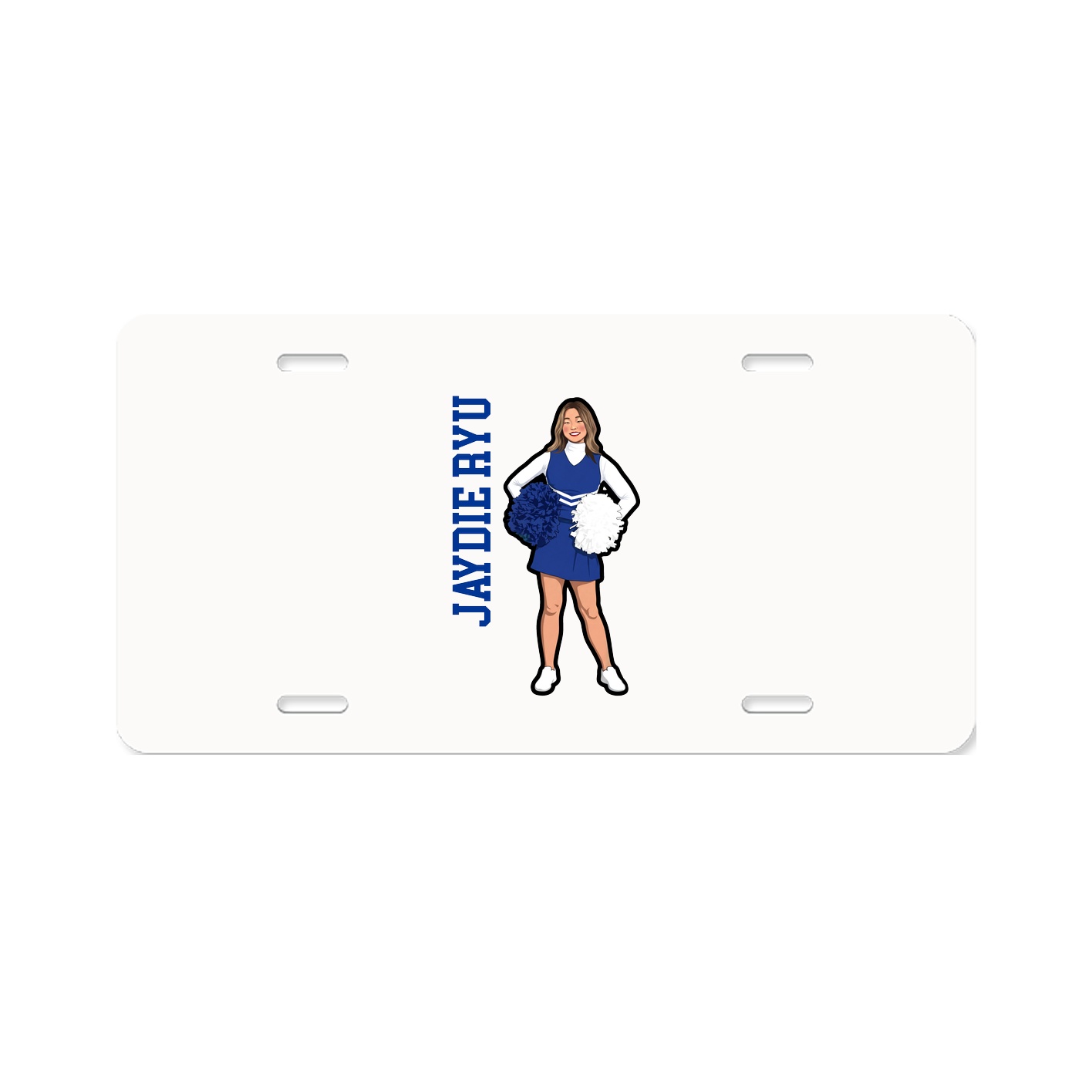 License Plate — Name Vertical in Classic