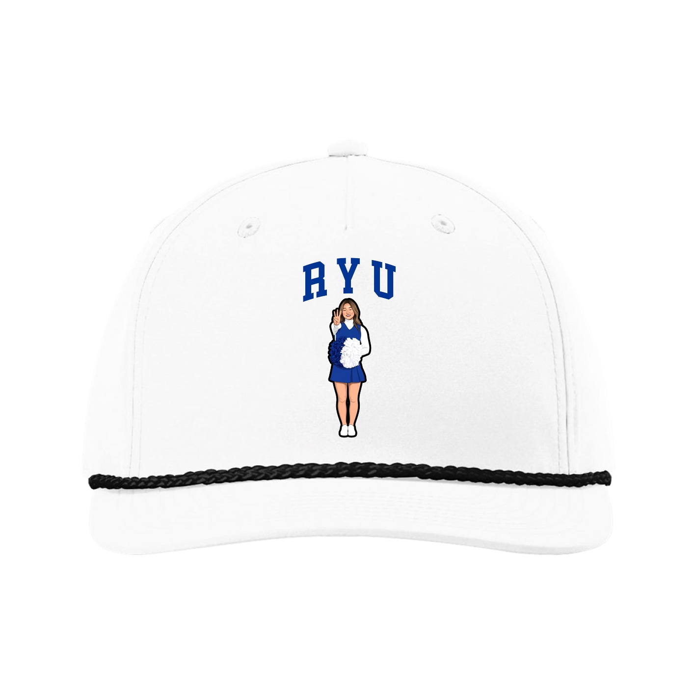 Five-Panel Classic Rope Cap — Shirsey in White