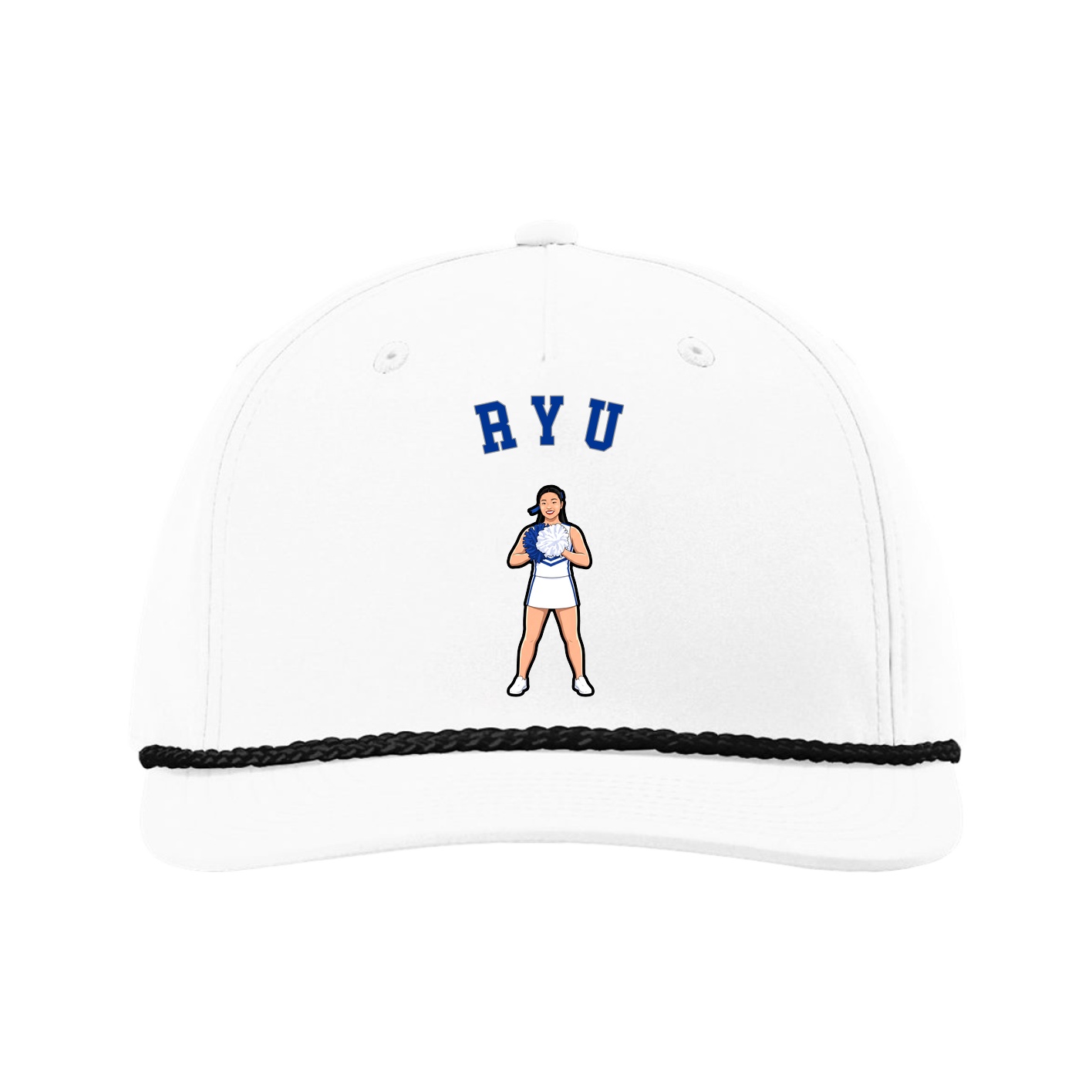Five-Panel Classic Rope Cap — Shirsey Arch in White