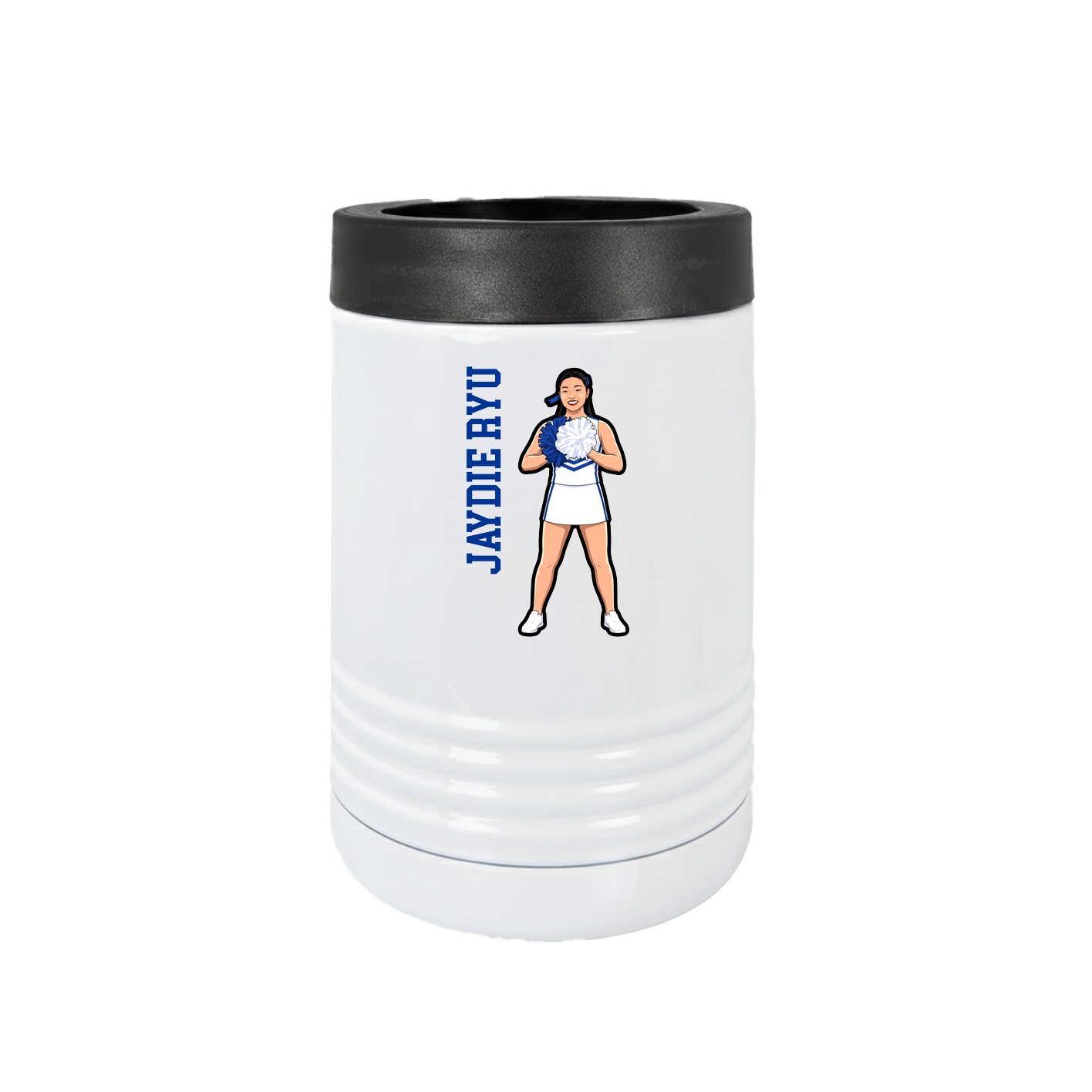 Beverage Holder — Name Vertical in White