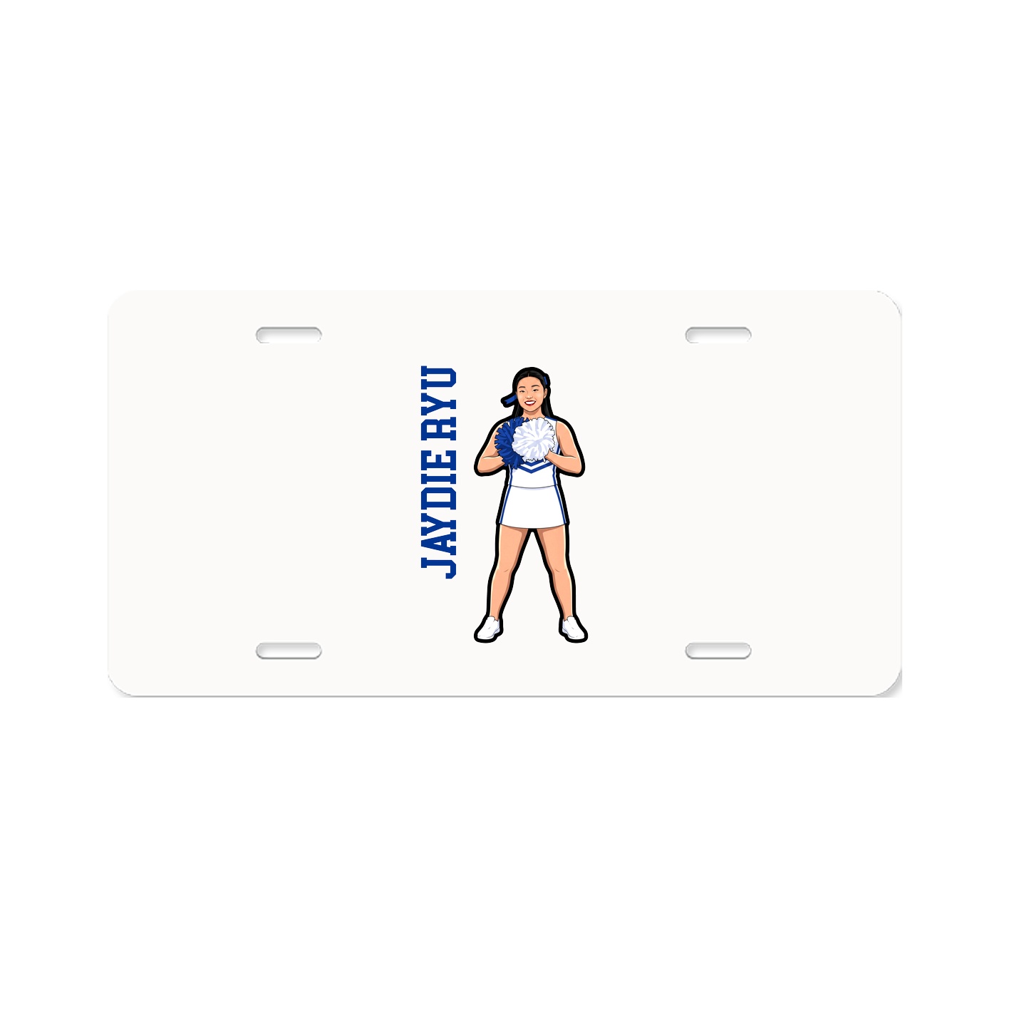 License Plate — Name Vertical in Classic
